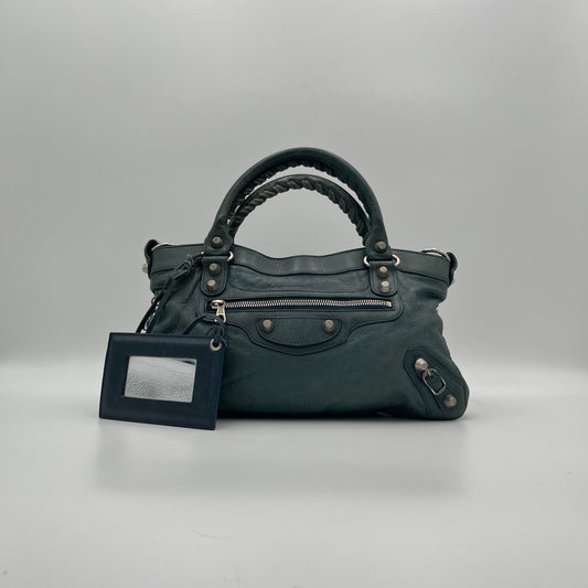 Balenciaga Bluish Green Giant 12 First Handbag SHW