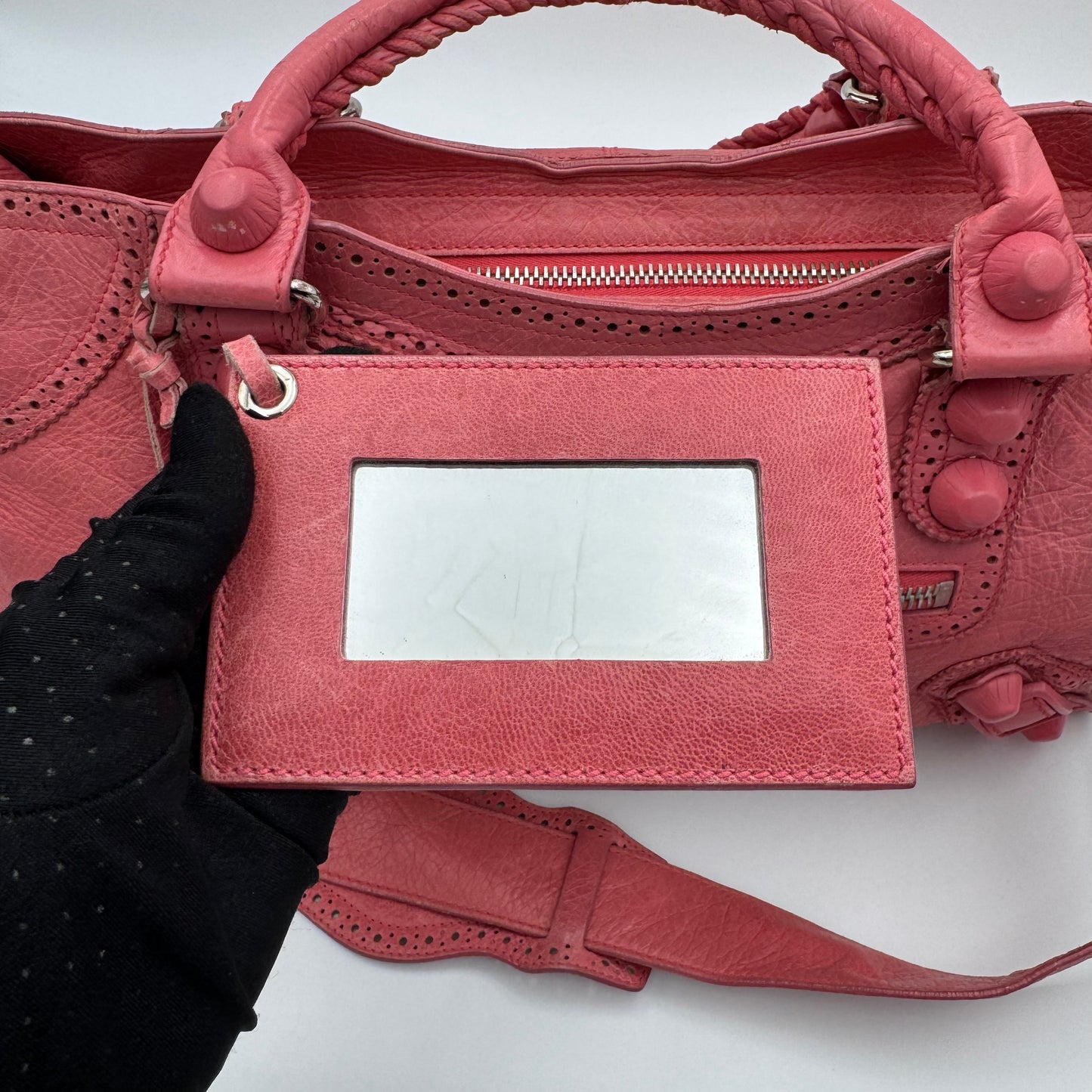 Balenciaga Pink Leather Giant Brogues Part Time