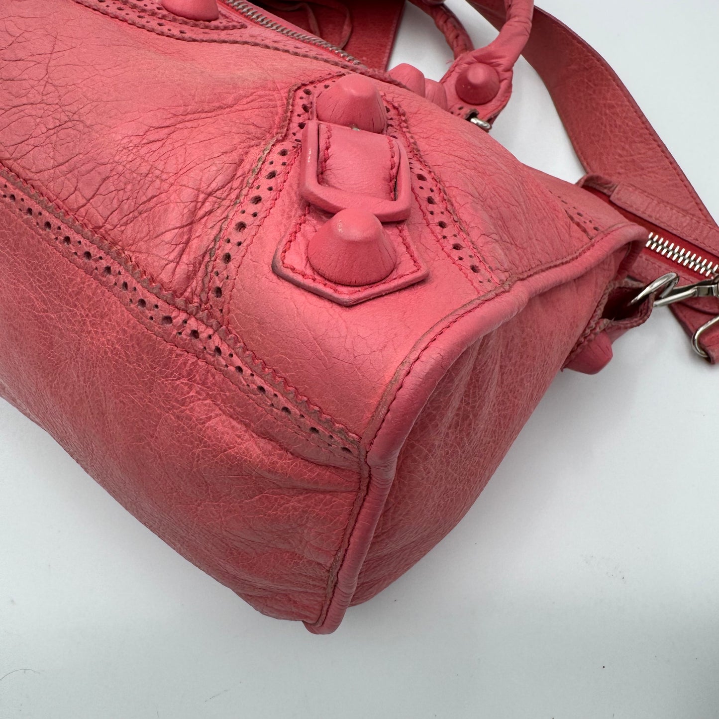 Balenciaga Pink Leather Giant Brogues Part Time