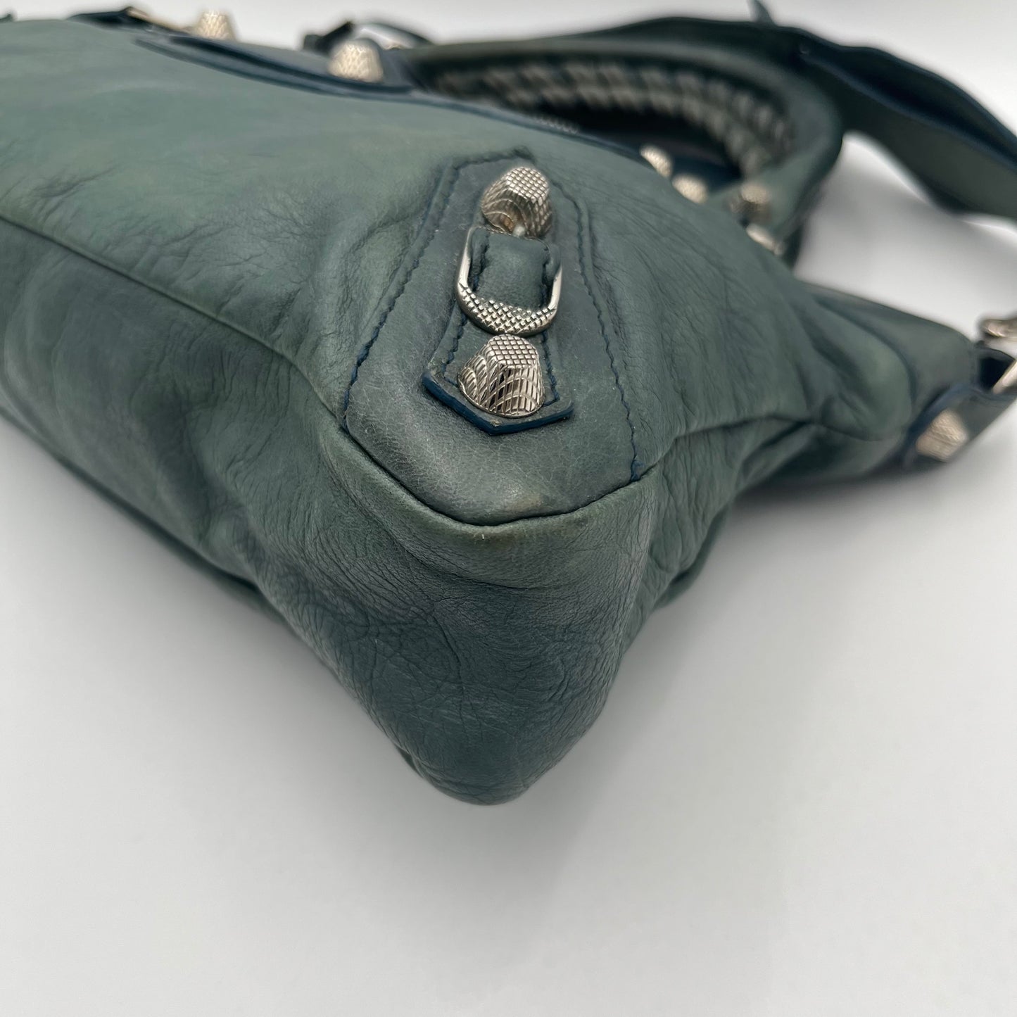 Balenciaga Bluish Green Giant 12 First Handbag SHW