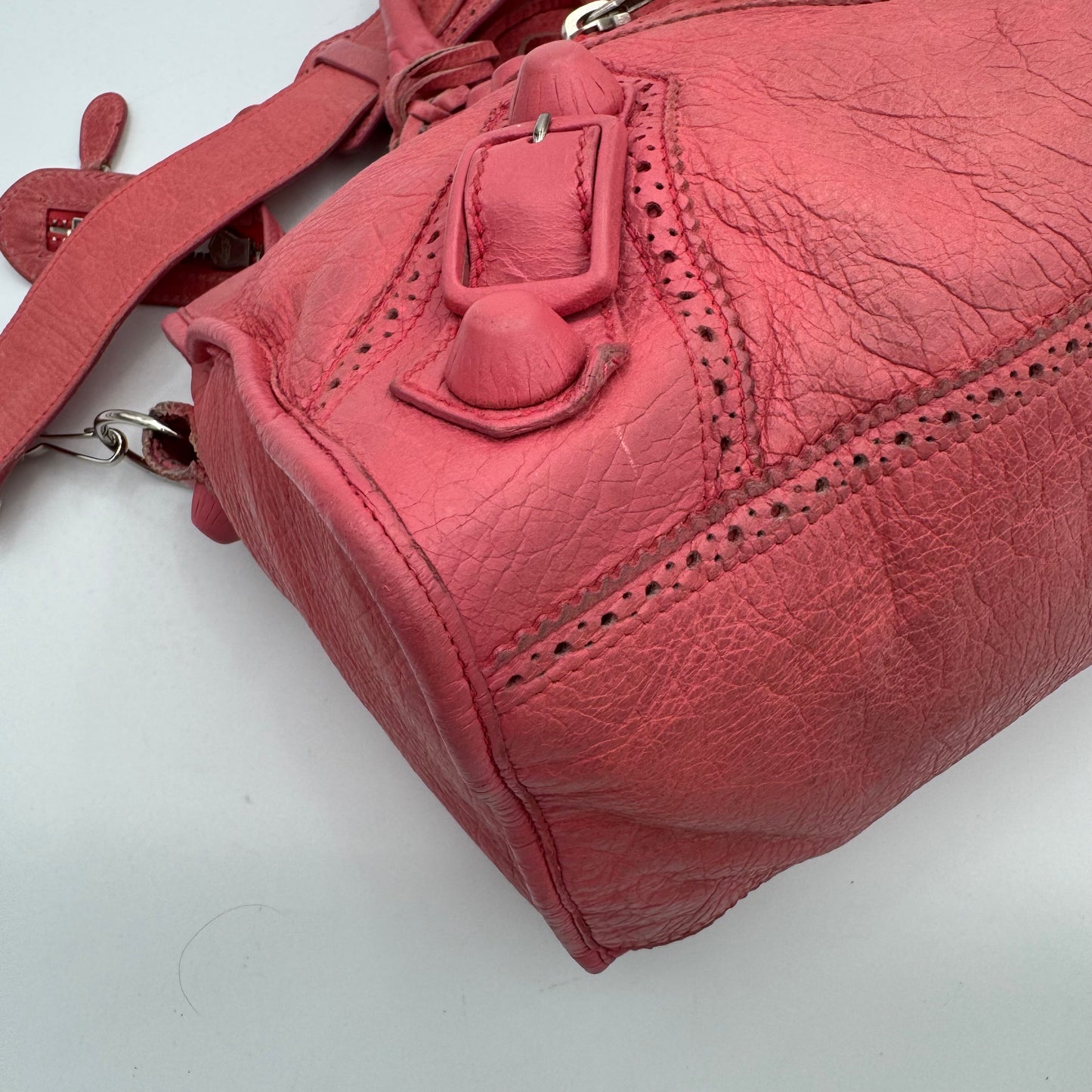 Balenciaga Pink Leather Giant Brogues Part Time