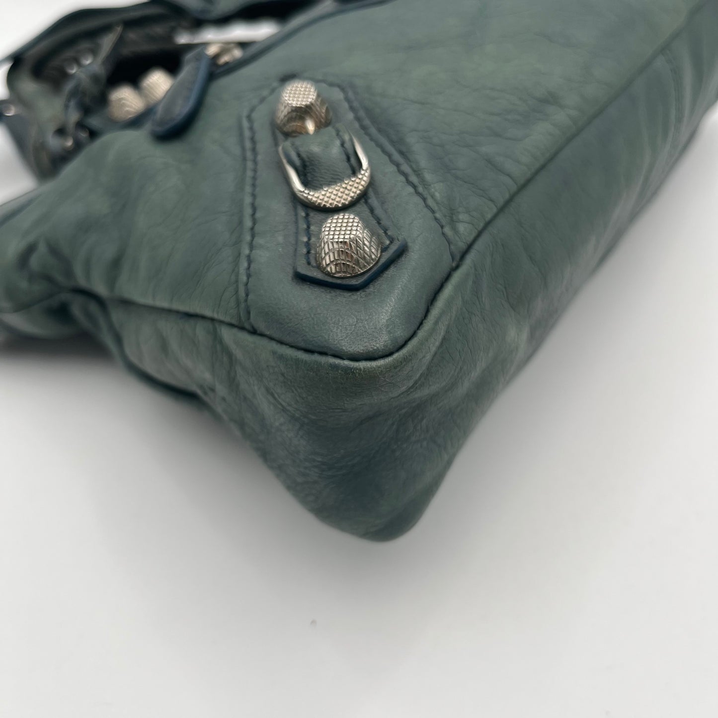 Balenciaga Bluish Green Giant 12 First Handbag SHW