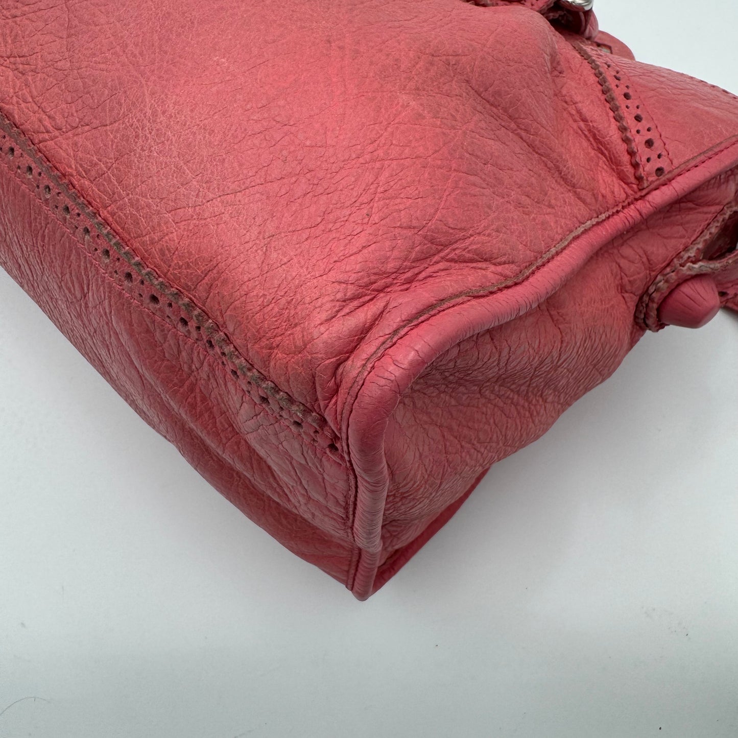 Balenciaga Pink Leather Giant Brogues Part Time