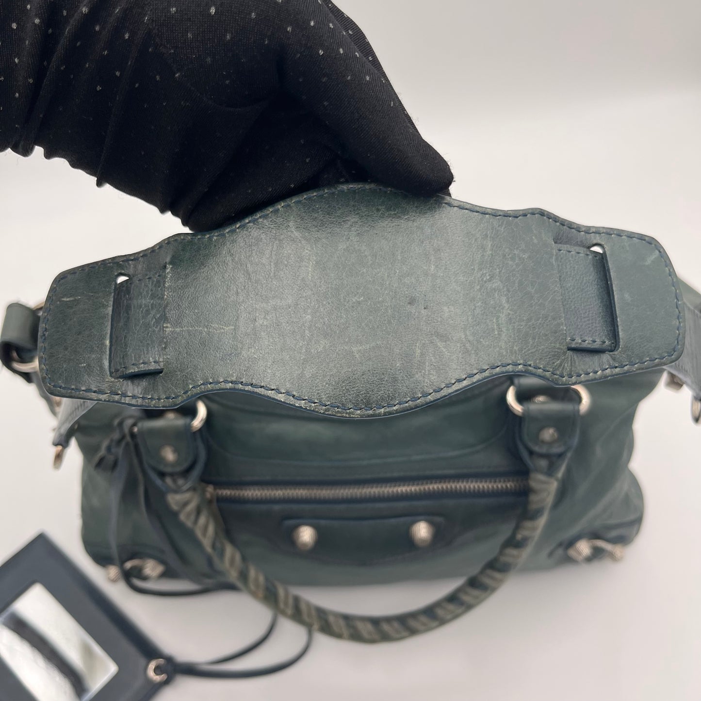Balenciaga Bluish Green Giant 12 First Handbag SHW