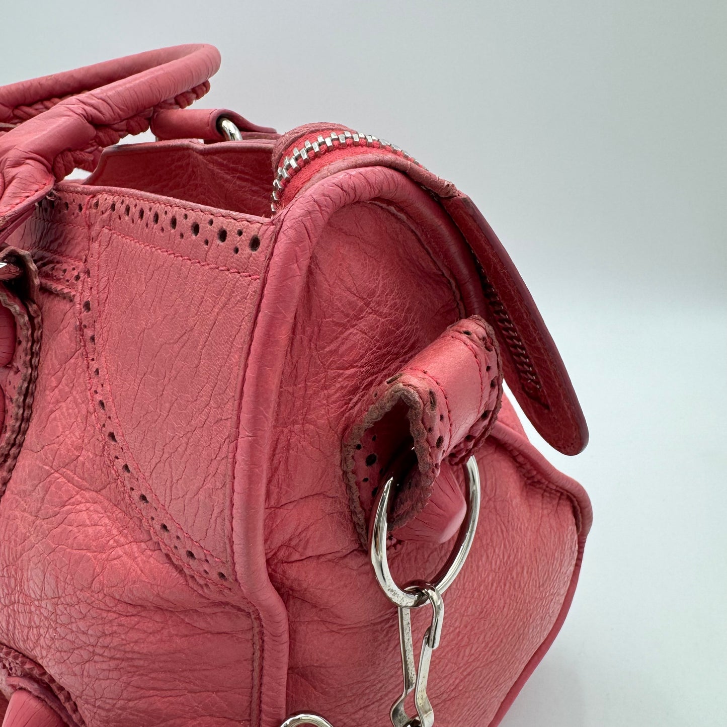 Balenciaga Pink Leather Giant Brogues Part Time