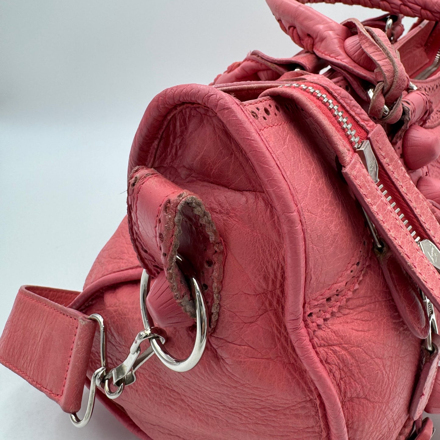 Balenciaga Pink Leather Giant Brogues Part Time
