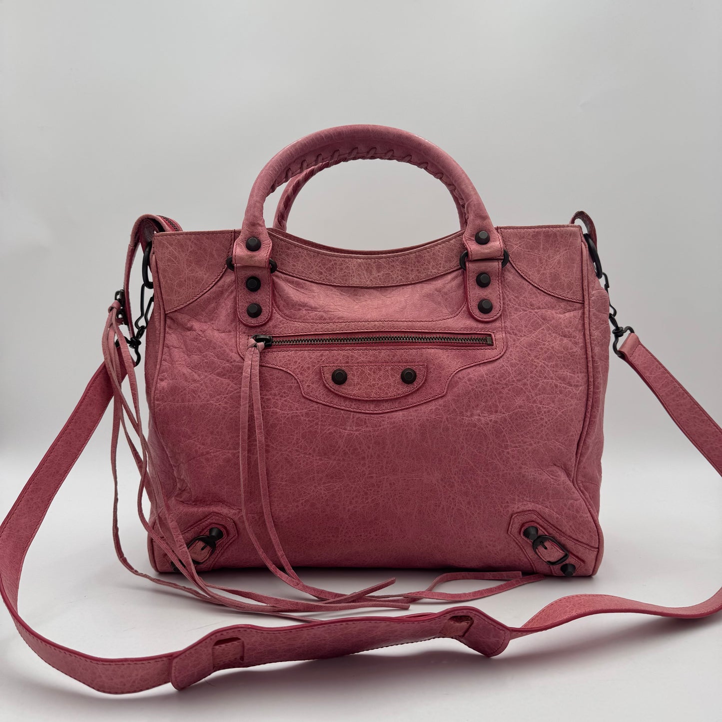 Balenciaga Pink Leather Classic Velo