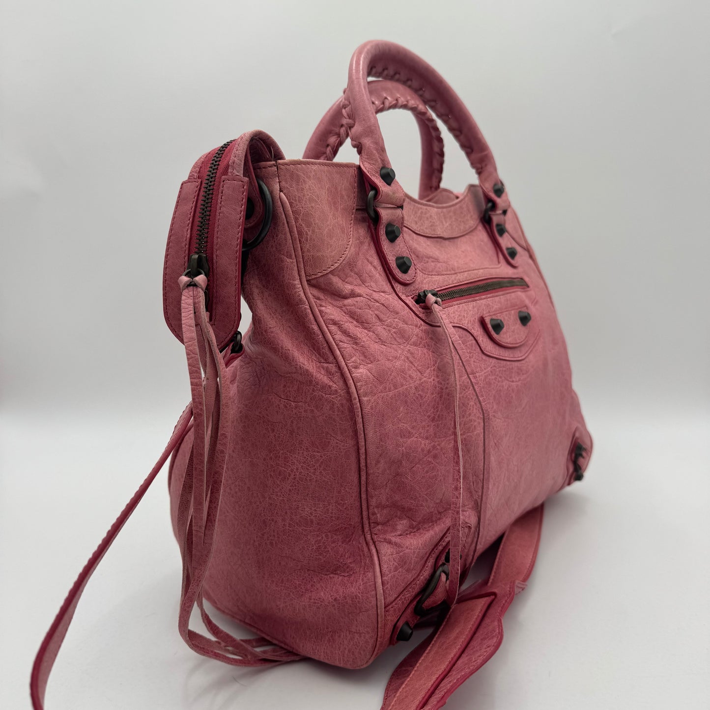Balenciaga Pink Leather Classic Velo