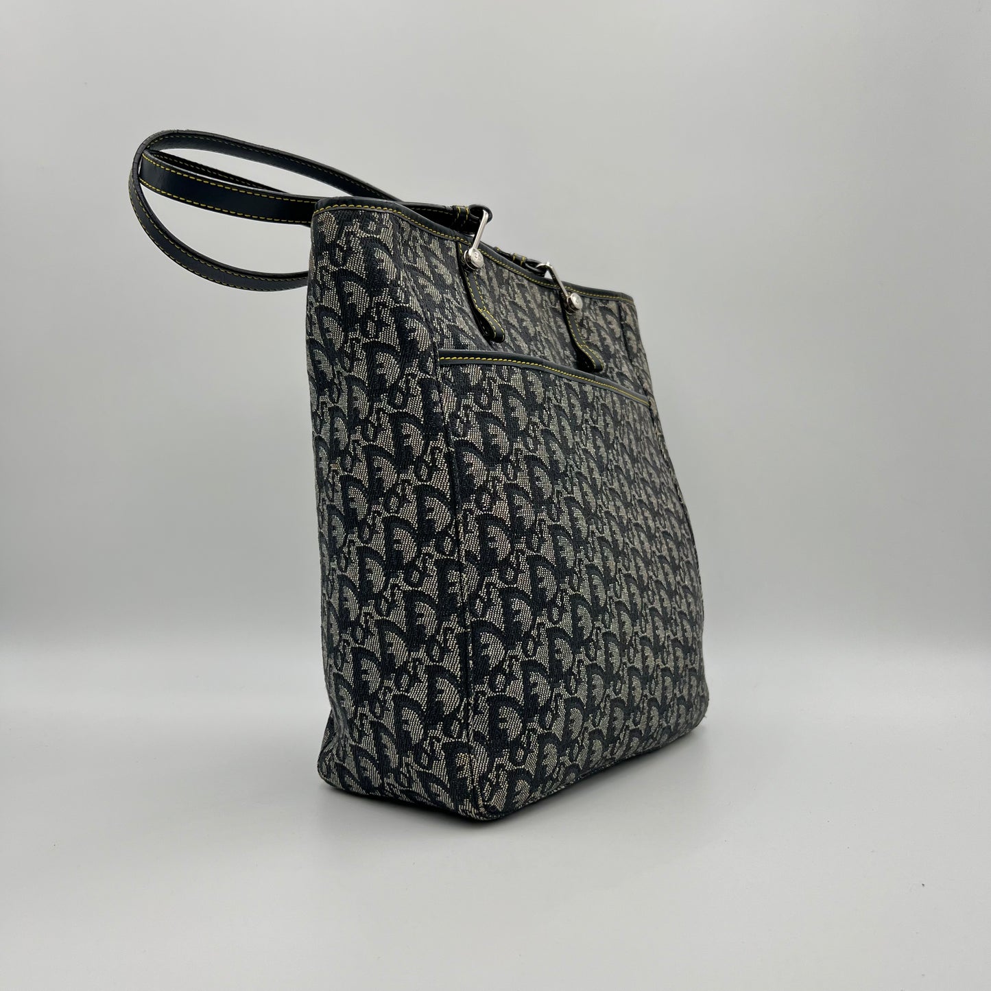 Christian Dior Blue Oblique Canvas Tote