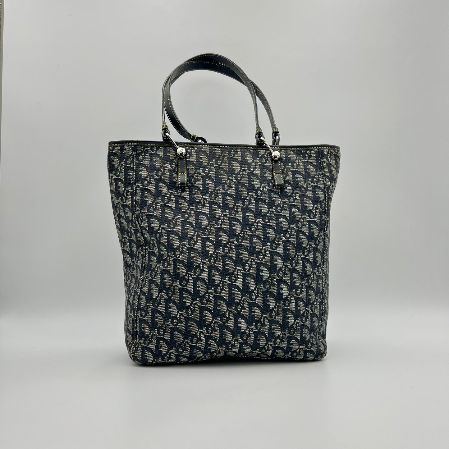 Christian Dior Blue Oblique Canvas Tote
