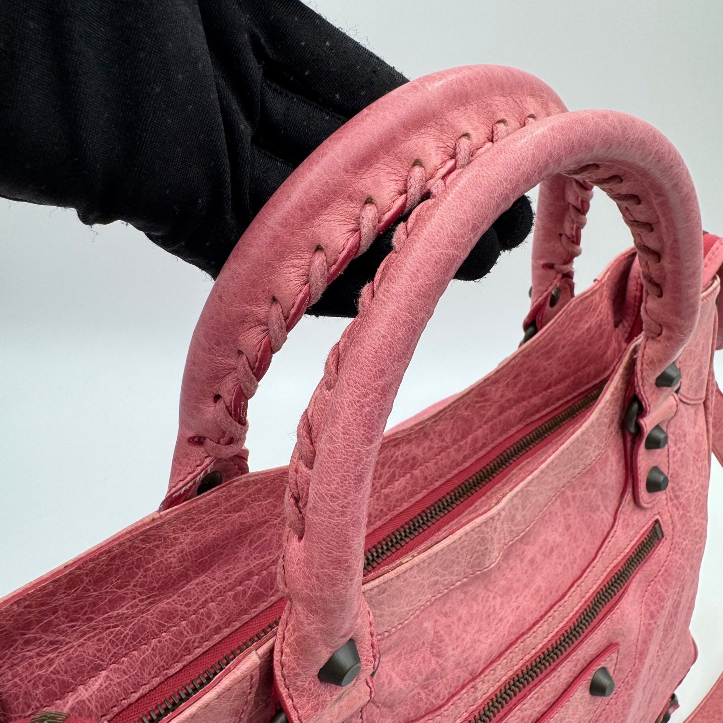 Balenciaga Pink Leather Classic Velo