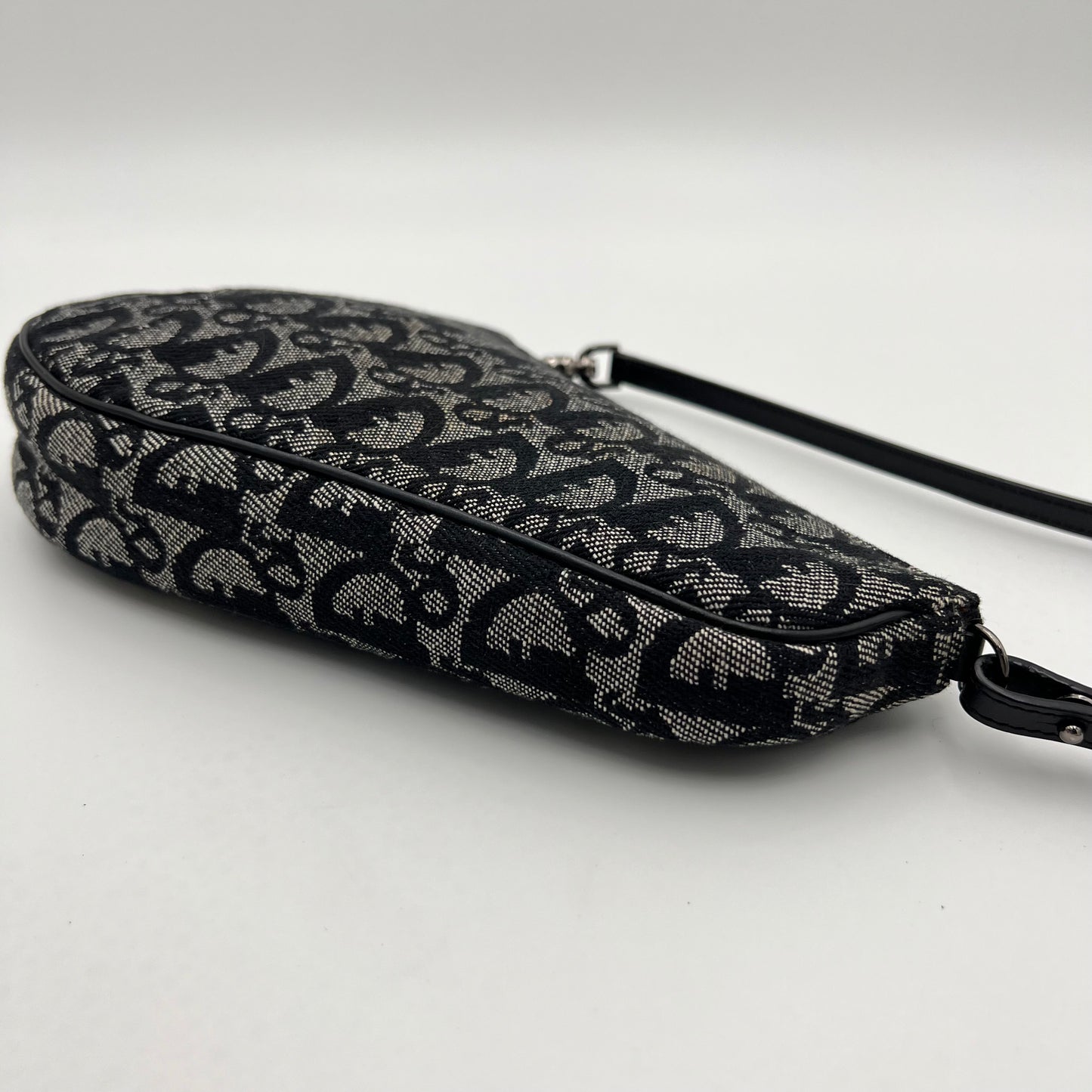 Christian Dior Blue Monogram Canvas Mini Saddle Pochette