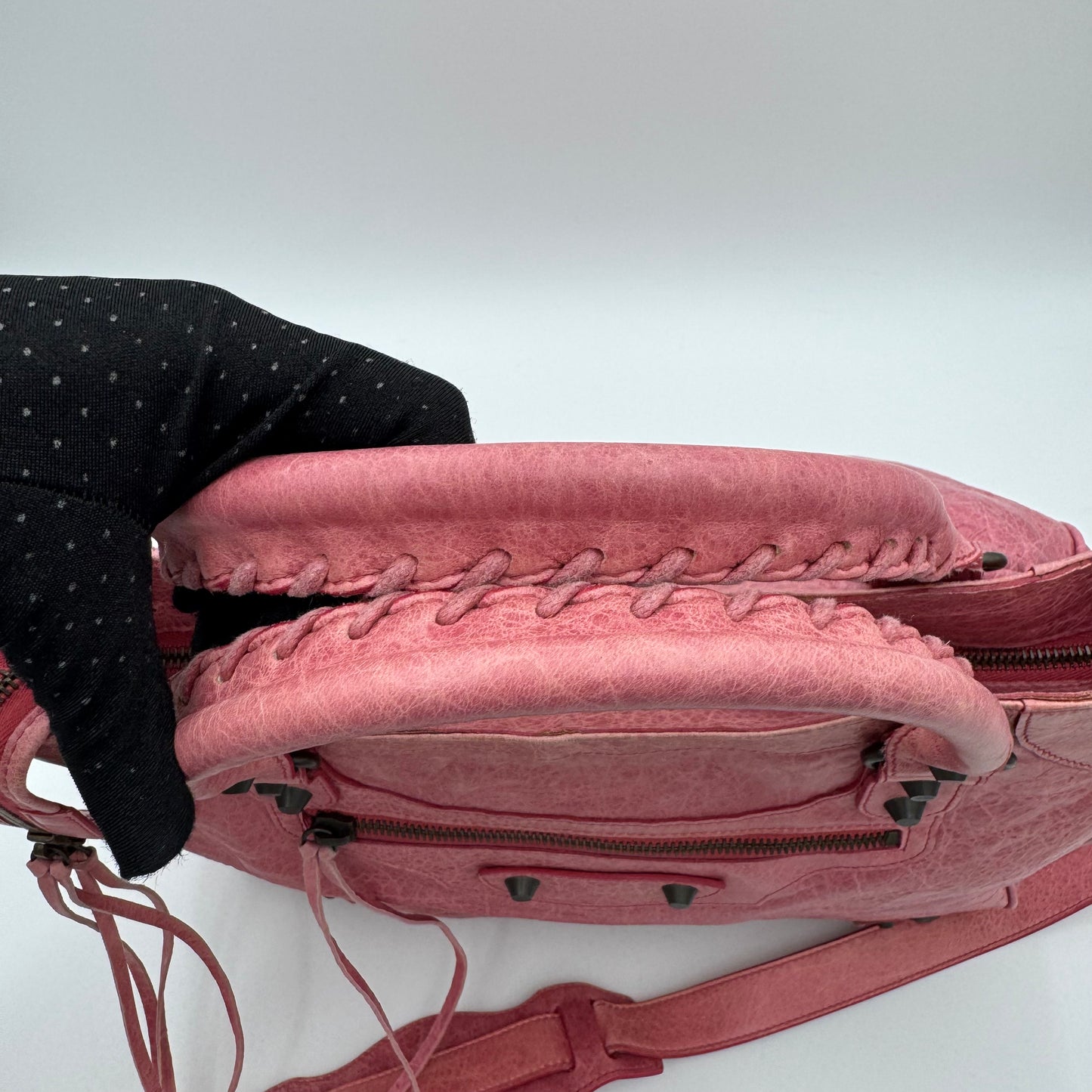 Balenciaga Pink Leather Classic Velo