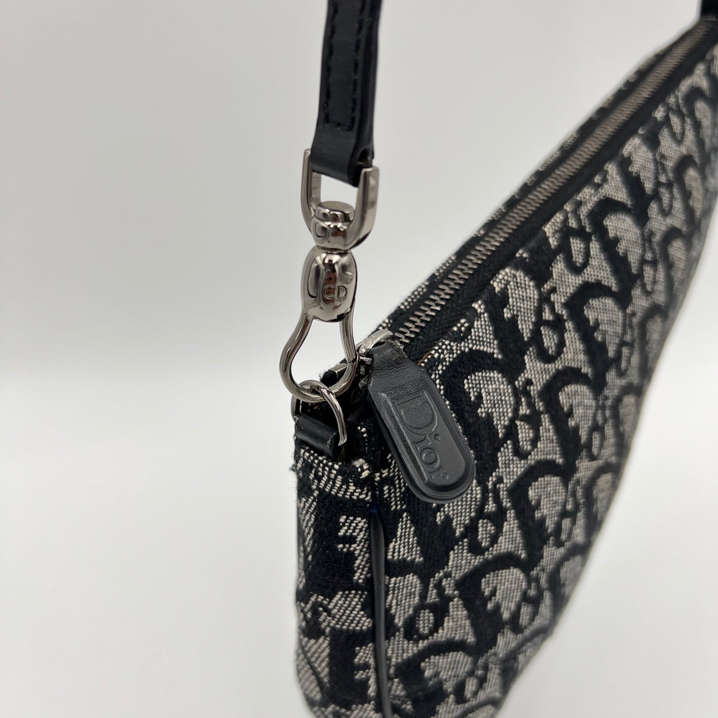 Christian Dior Blue Monogram Canvas Mini Saddle Pochette