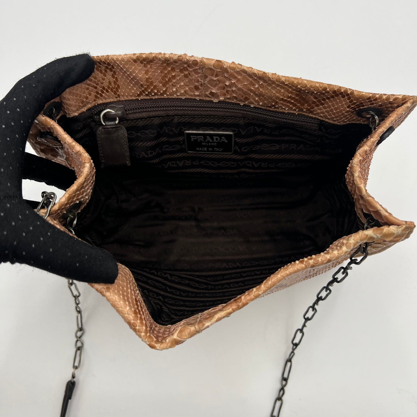Prada Python Chain Bag