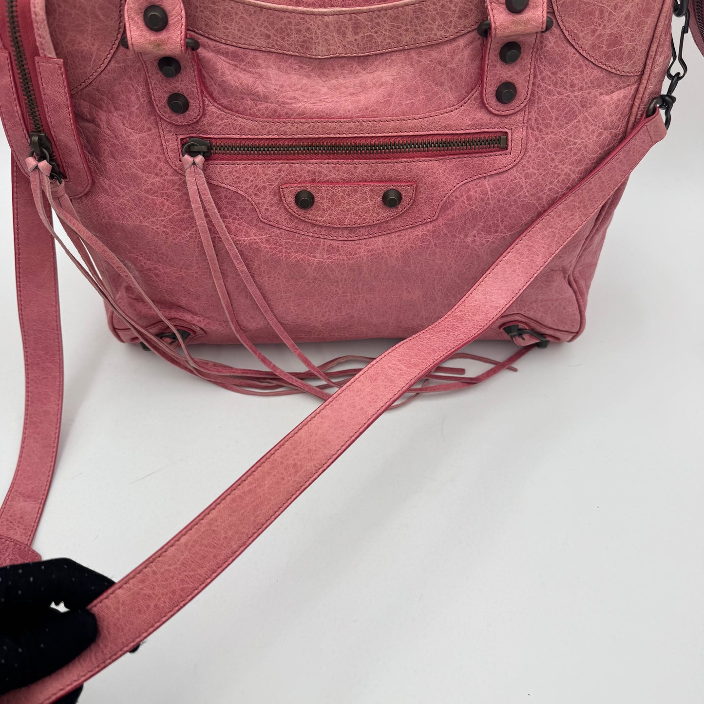 Balenciaga Pink Leather Classic Velo
