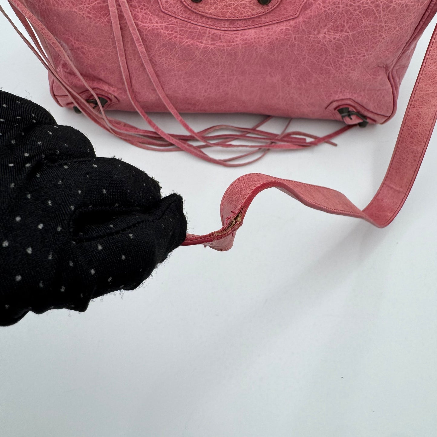 Balenciaga Pink Leather Classic Velo