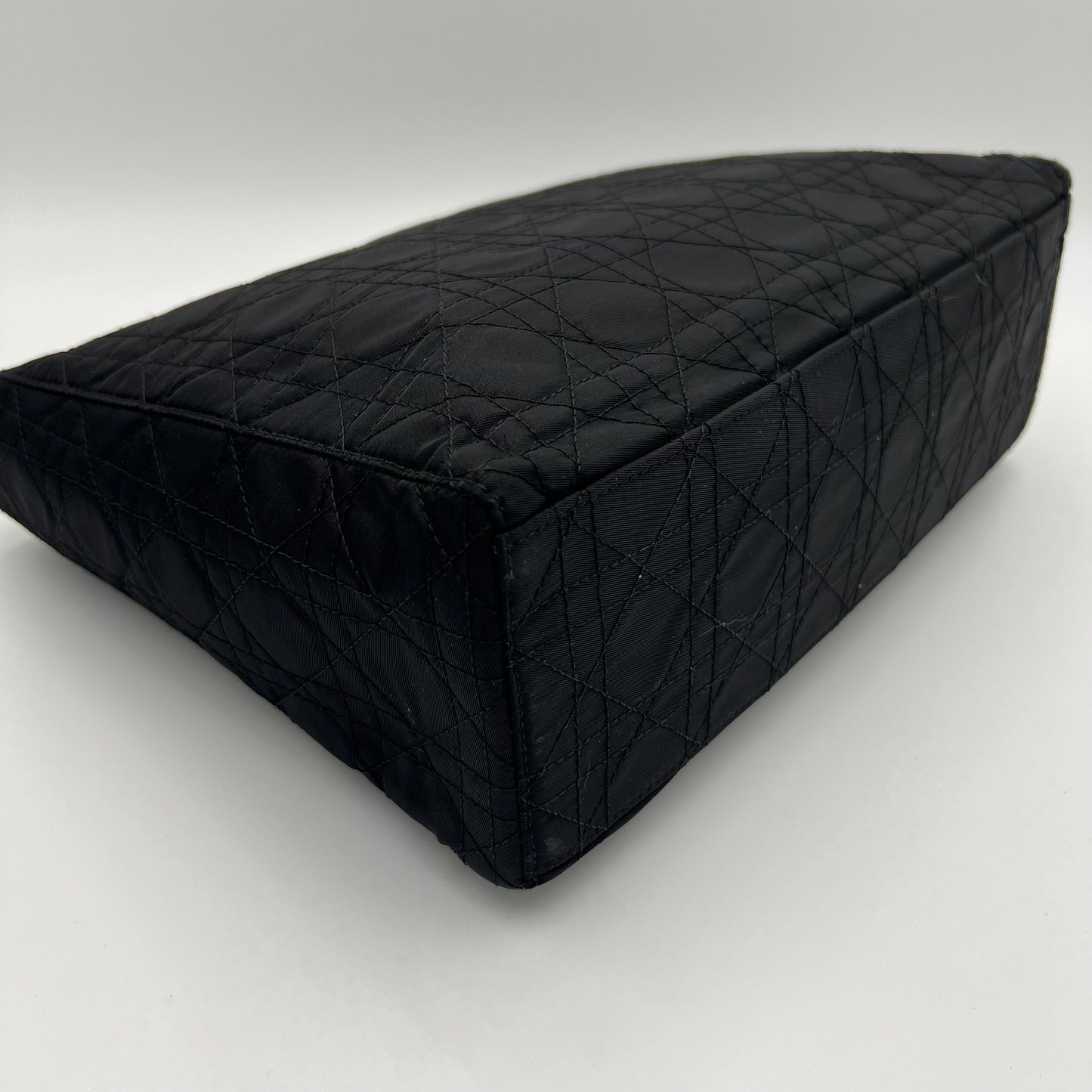 Christian Dior Black Nylon Cannage Lady Dior