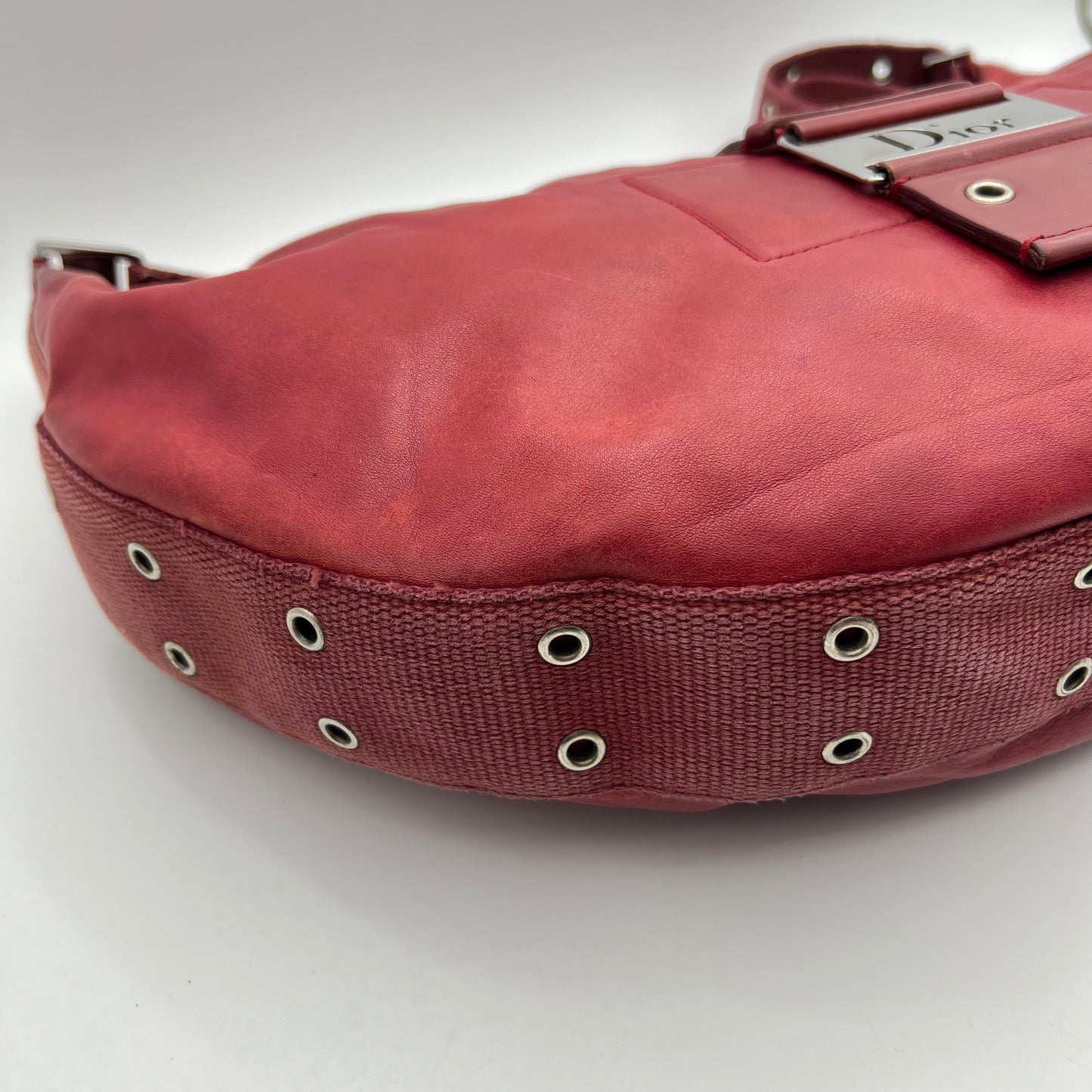Christian Dior Burgundy Leather Street Chic Hobo Bag