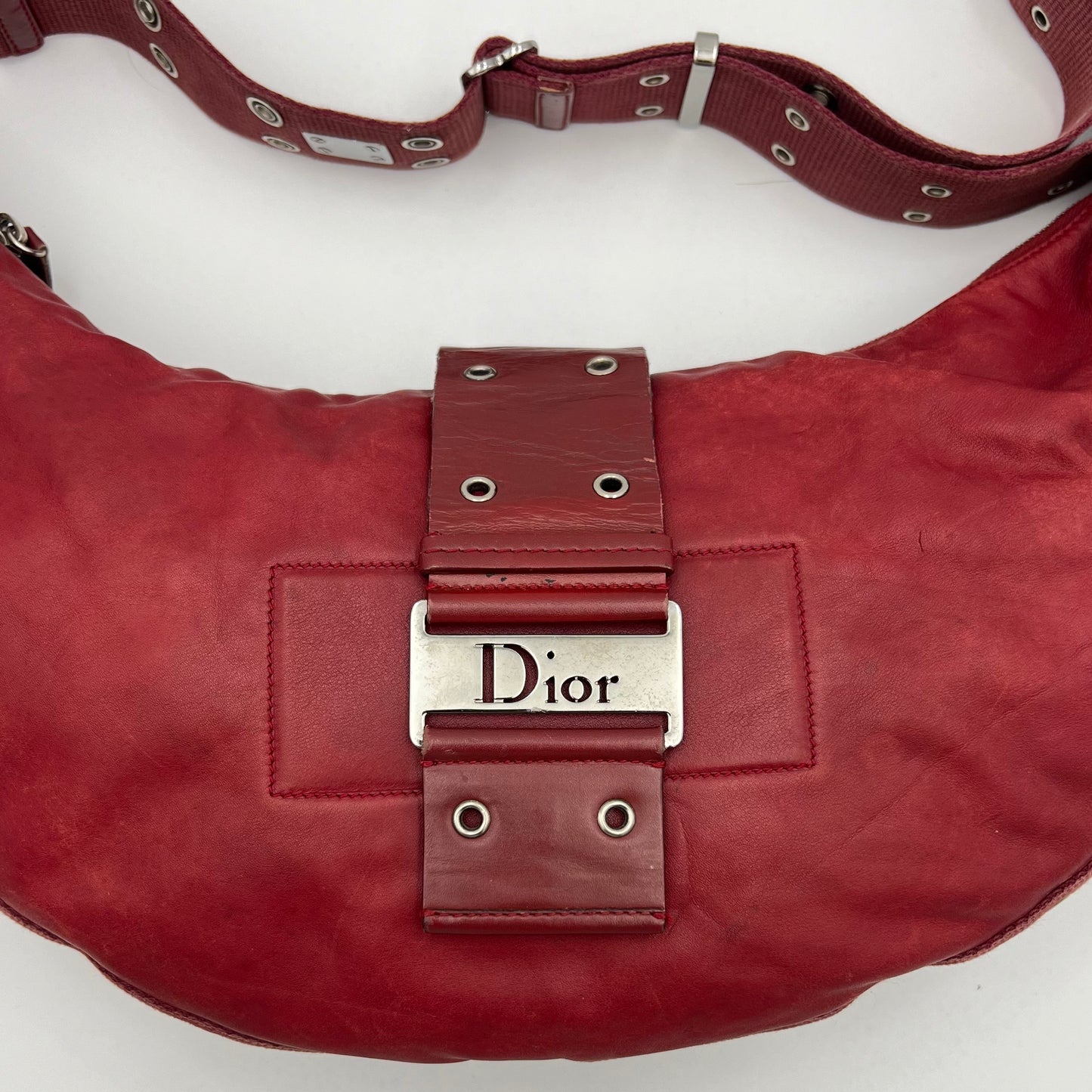 Christian Dior Burgundy Leather Street Chic Hobo Bag