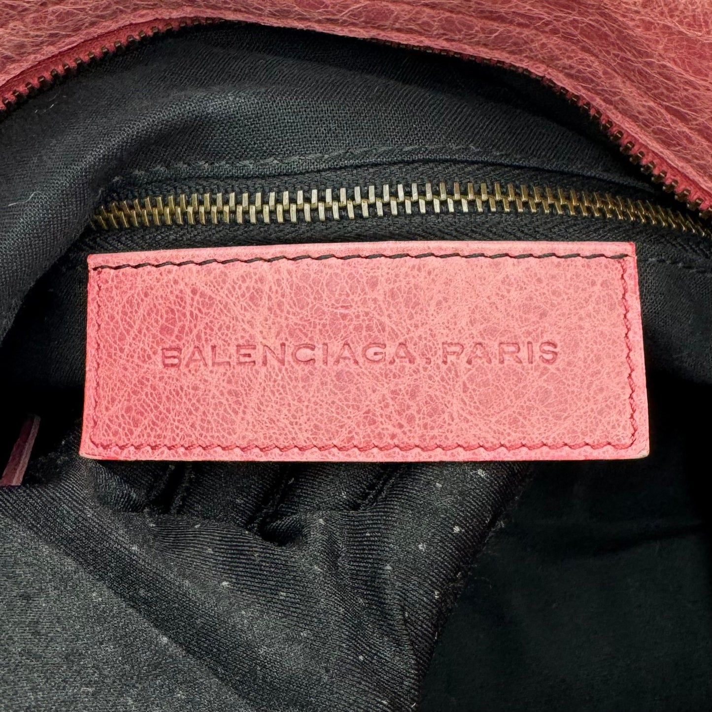Balenciaga Pink Leather Classic Velo