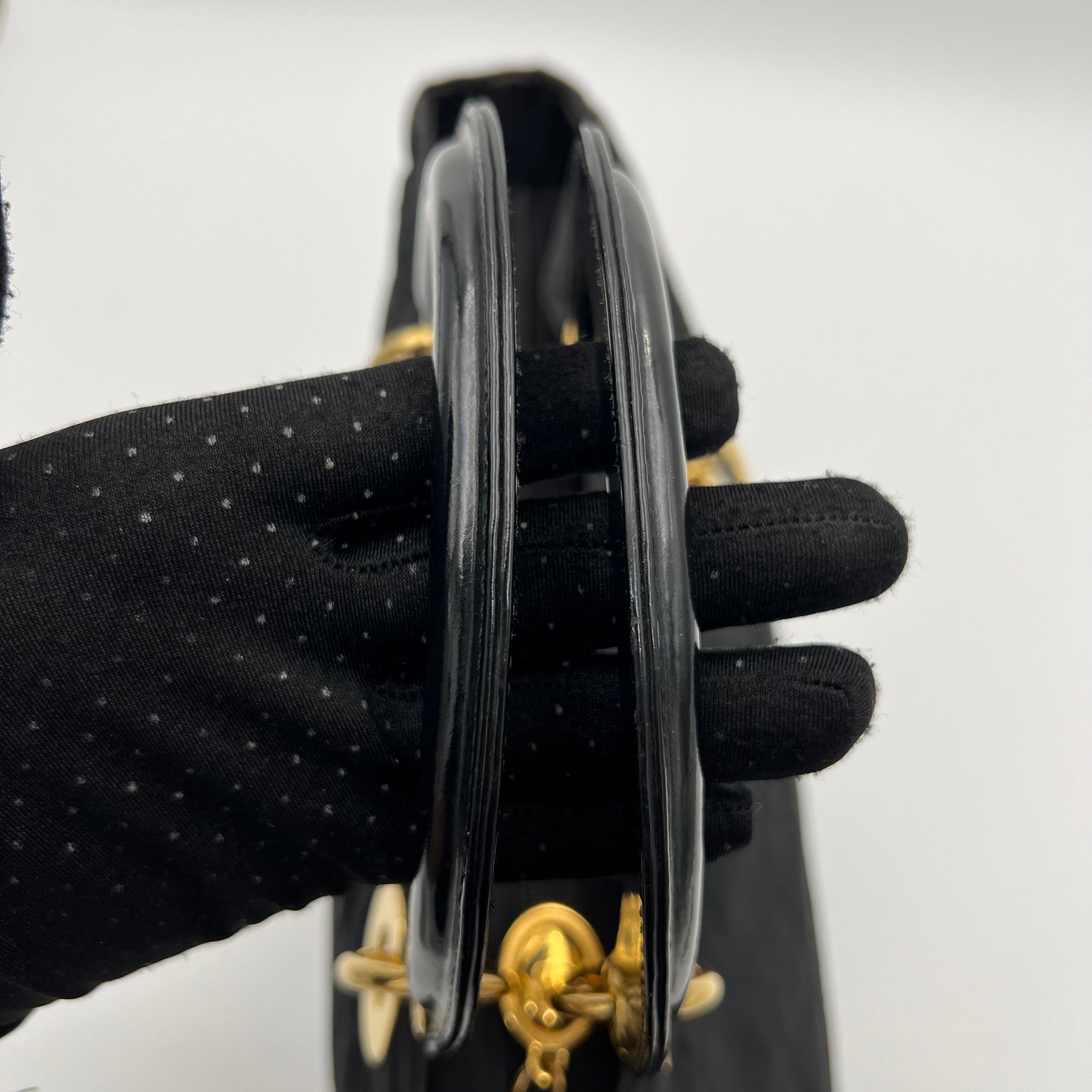 Christian Dior Black Nylon Cannage Lady Dior