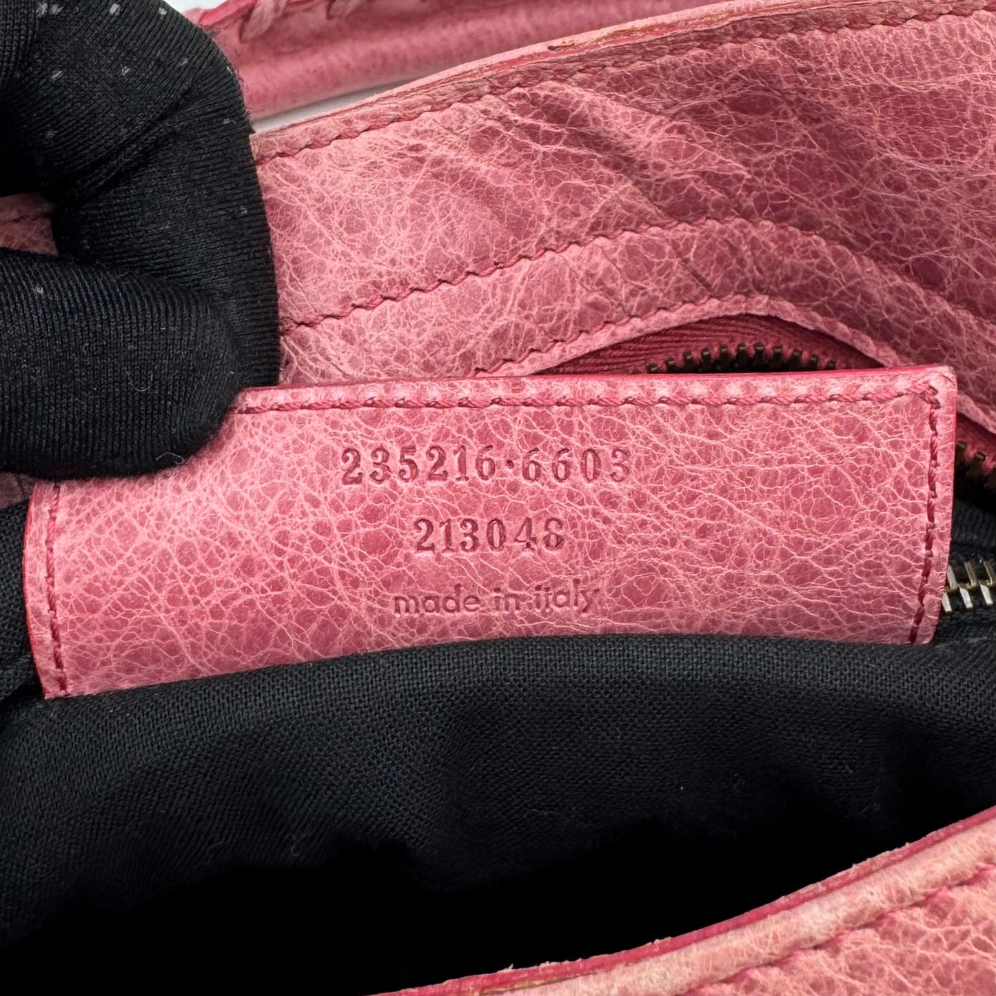 Balenciaga Pink Leather Classic Velo