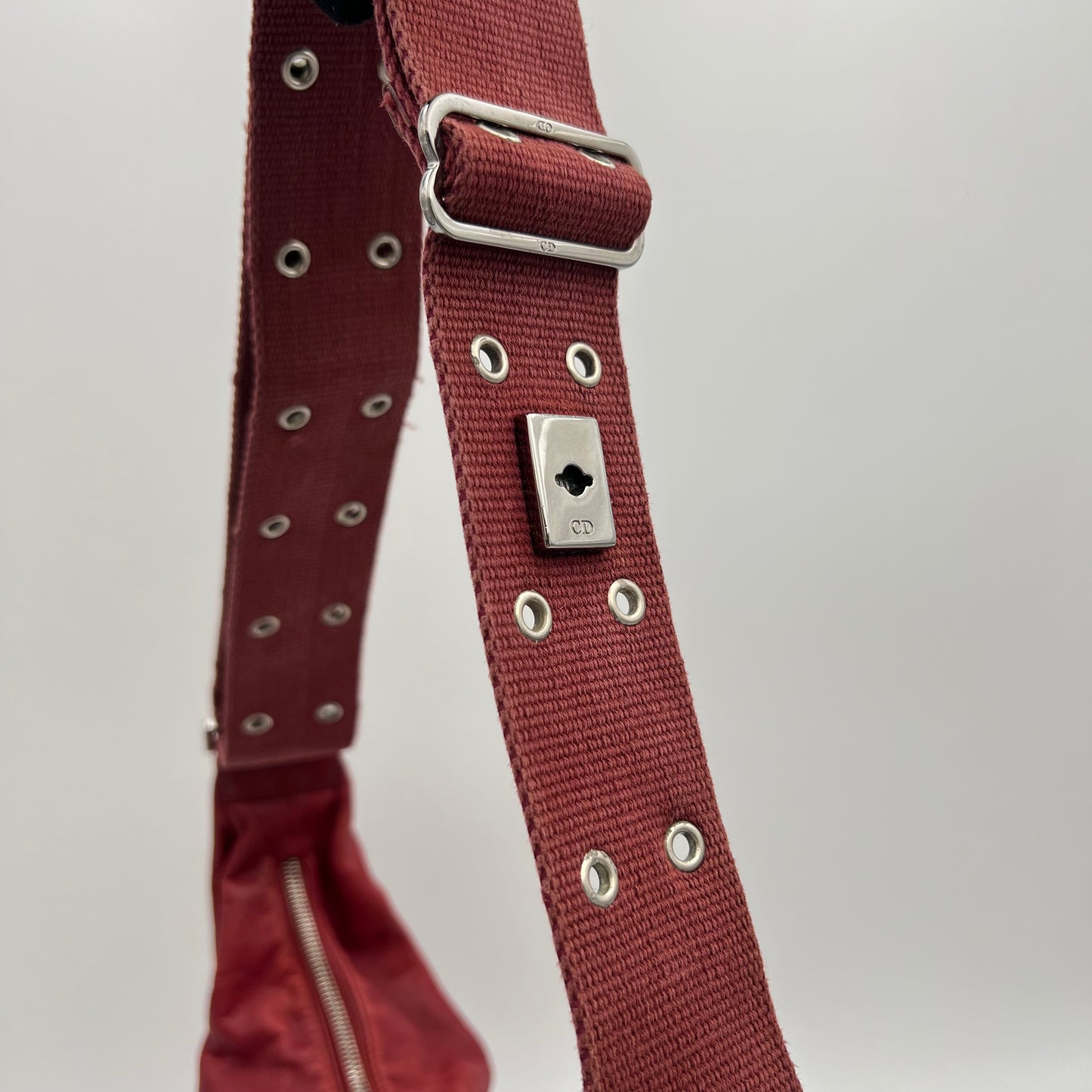 Christian Dior Burgundy Leather Street Chic Hobo Bag