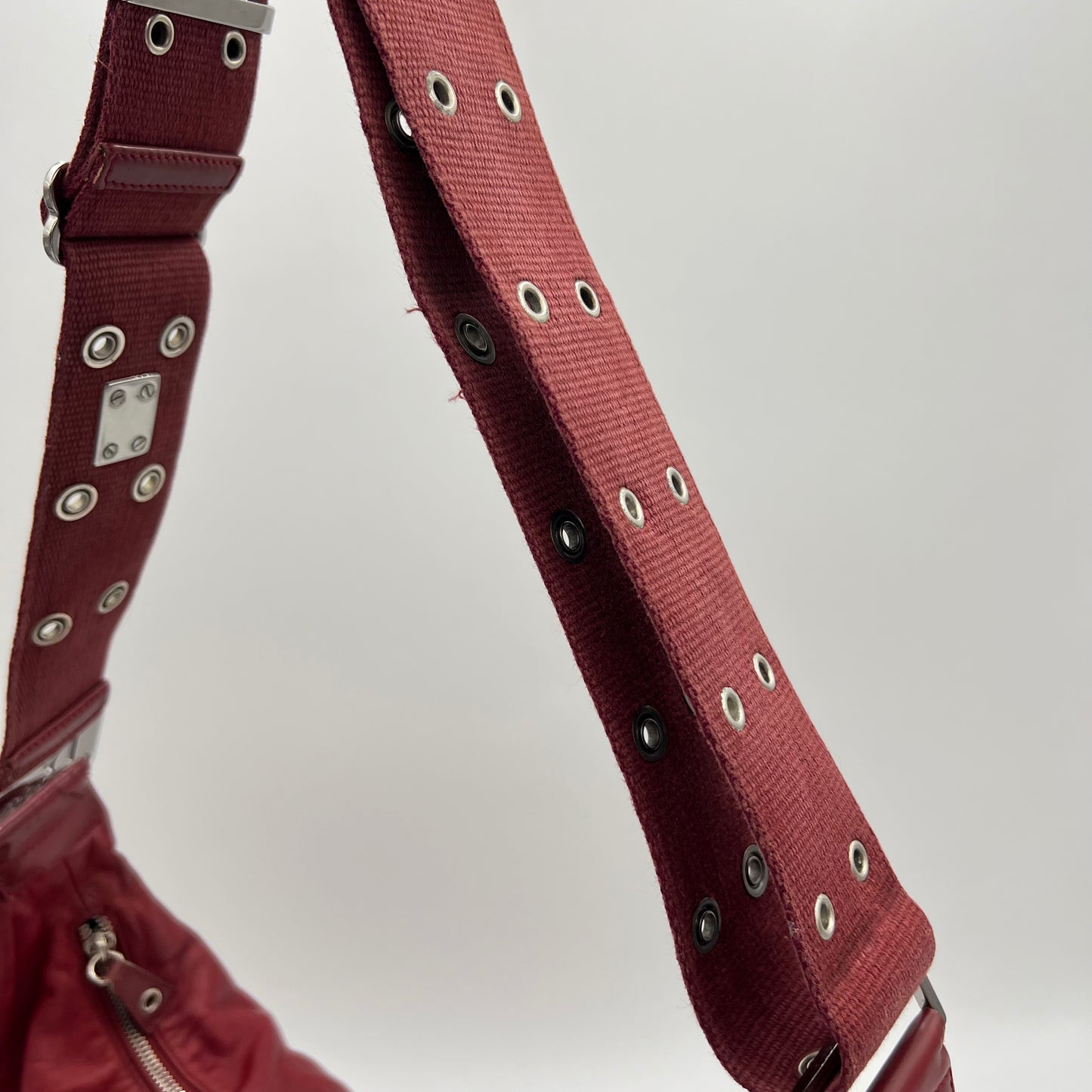 Christian Dior Burgundy Leather Street Chic Hobo Bag