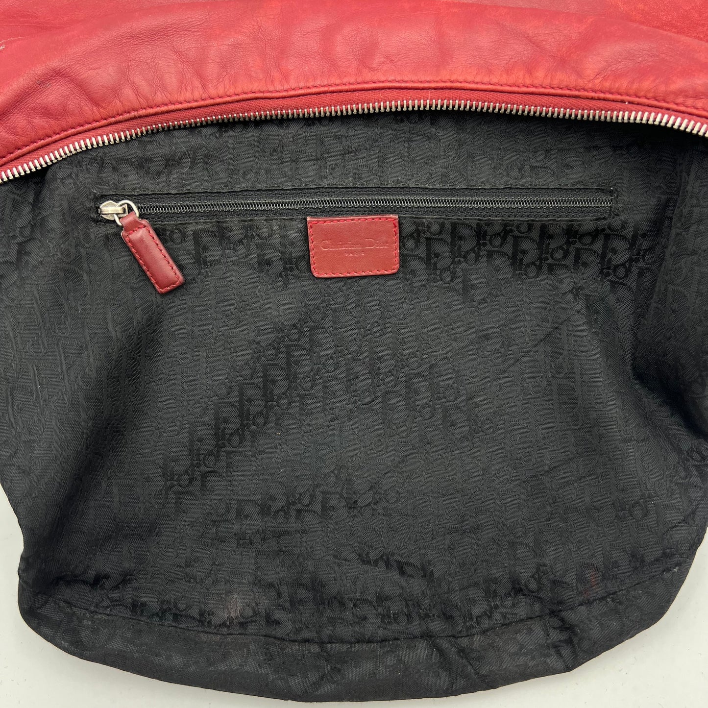 Christian Dior Burgundy Leather Street Chic Hobo Bag