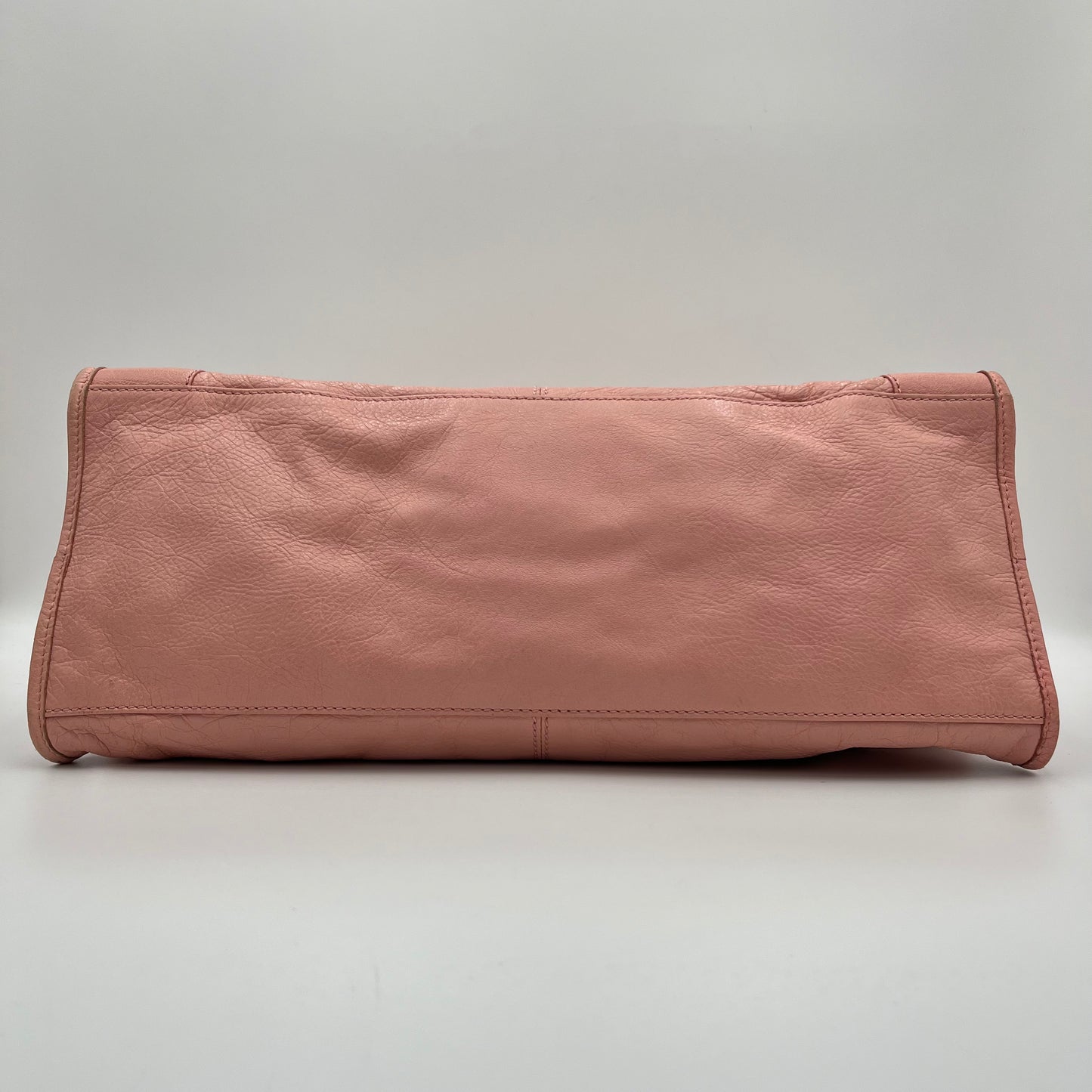 Balenciaga Pink Leather Giant 12 Motorcycle City Bag SHW
