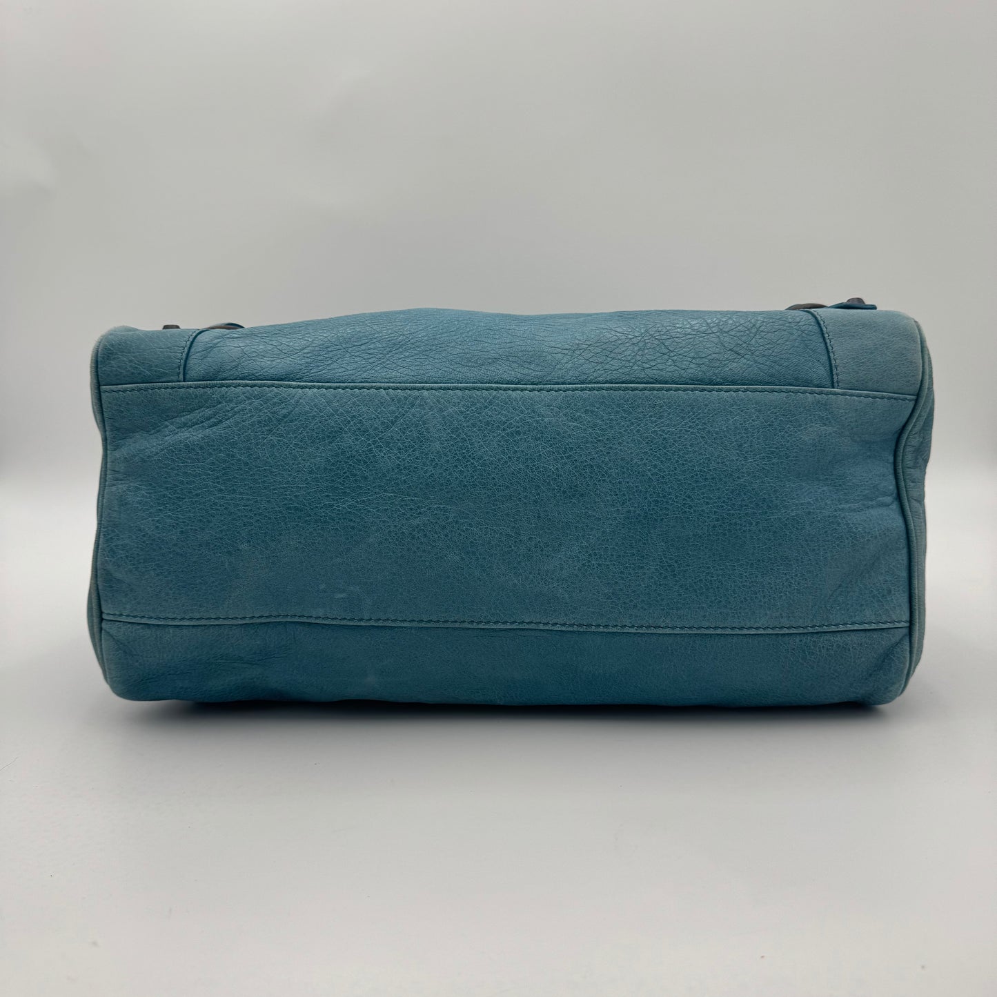 Balenciaga Turquoise Blue Leather Classic Velo