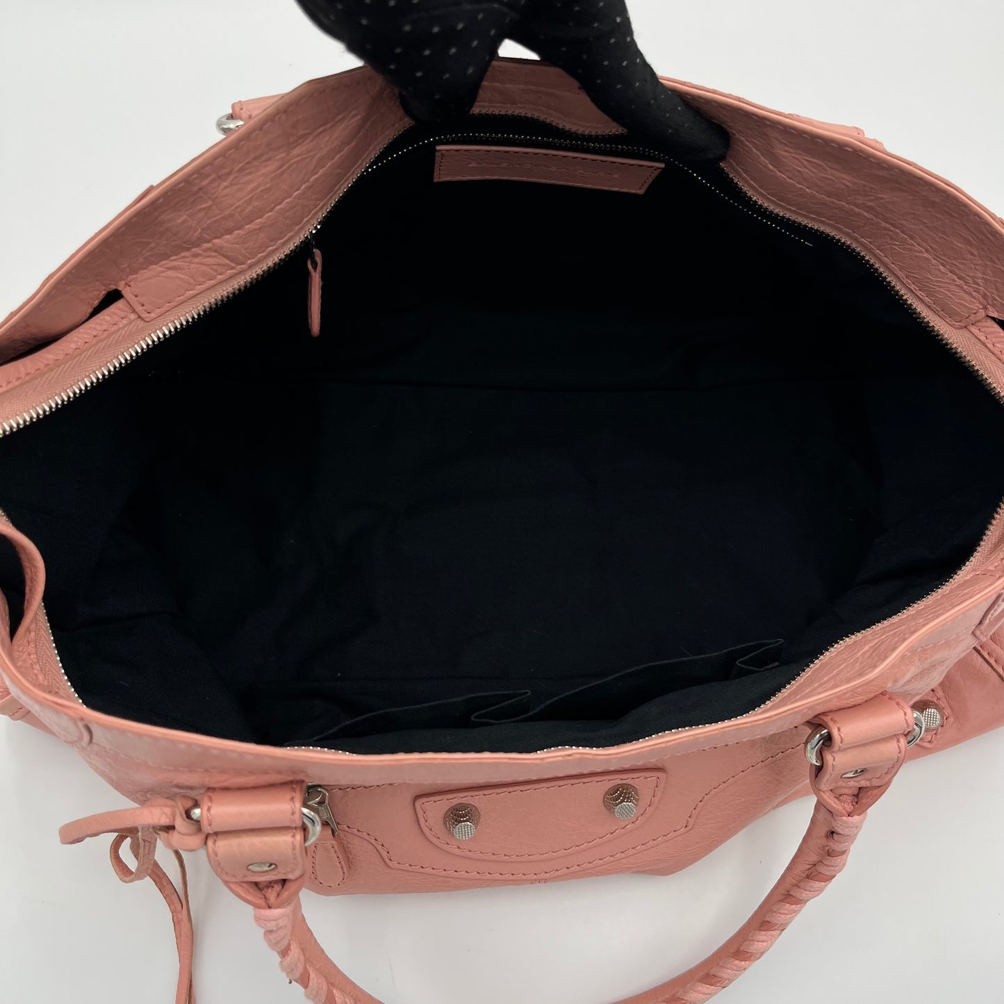 Balenciaga Pink Leather Giant 12 Motorcycle City Bag SHW
