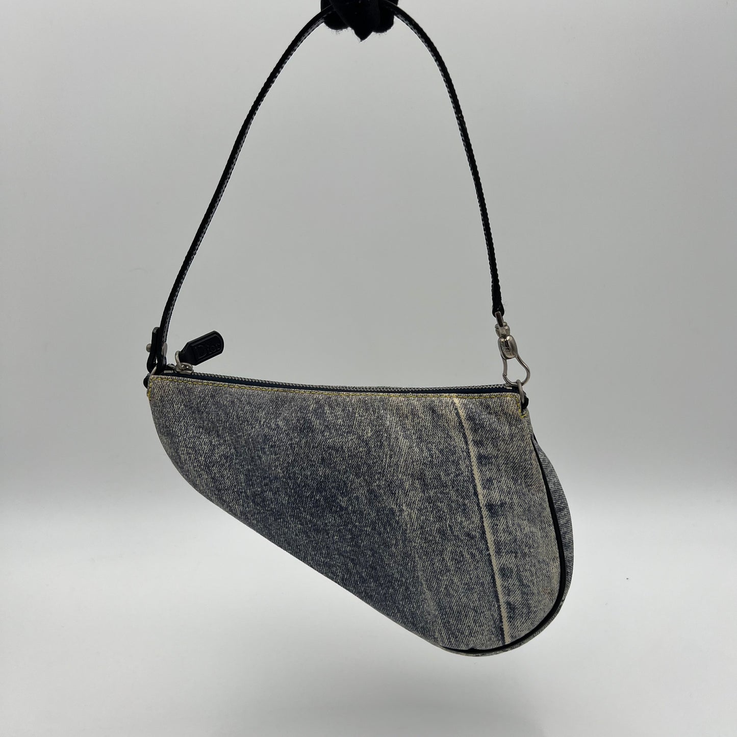 Christian Dior Miss Diorella Denim Saddle Pochette