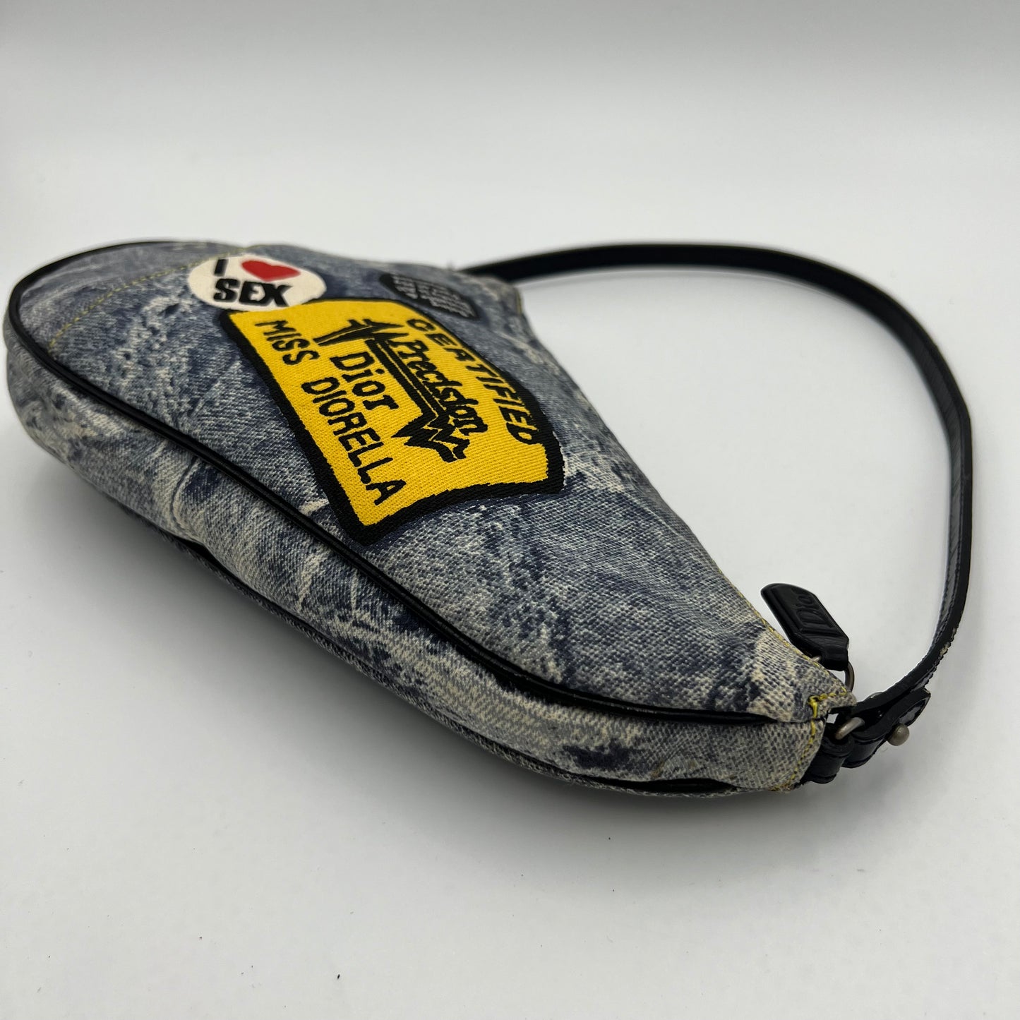 Christian Dior Miss Diorella Denim Saddle Pochette