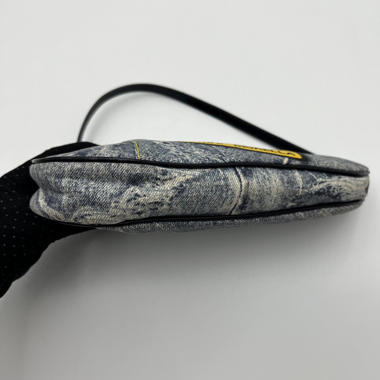 Christian Dior Miss Diorella Denim Saddle Pochette