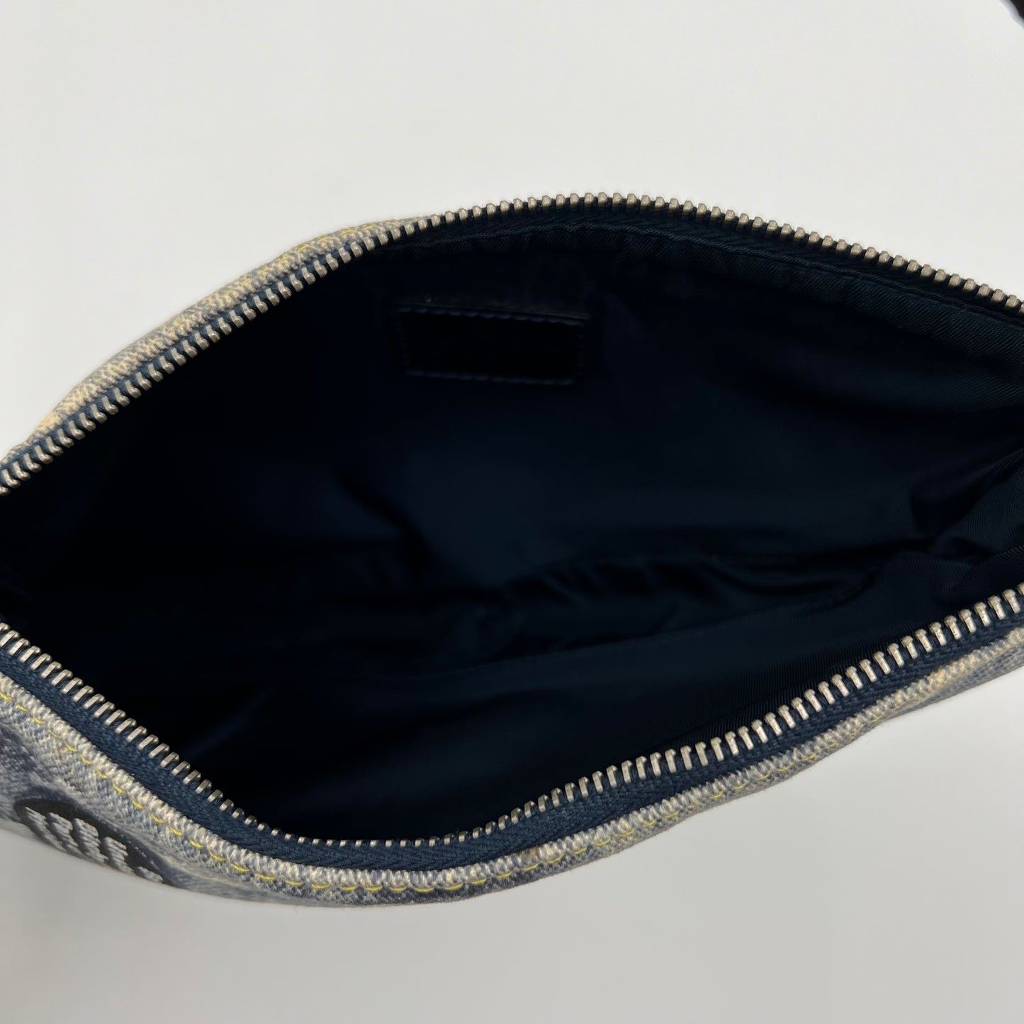 Christian Dior Miss Diorella Denim Saddle Pochette