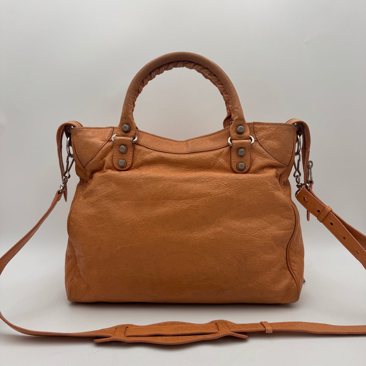 Balenciaga Melon Orange Leather Giant 12 Velo SHW