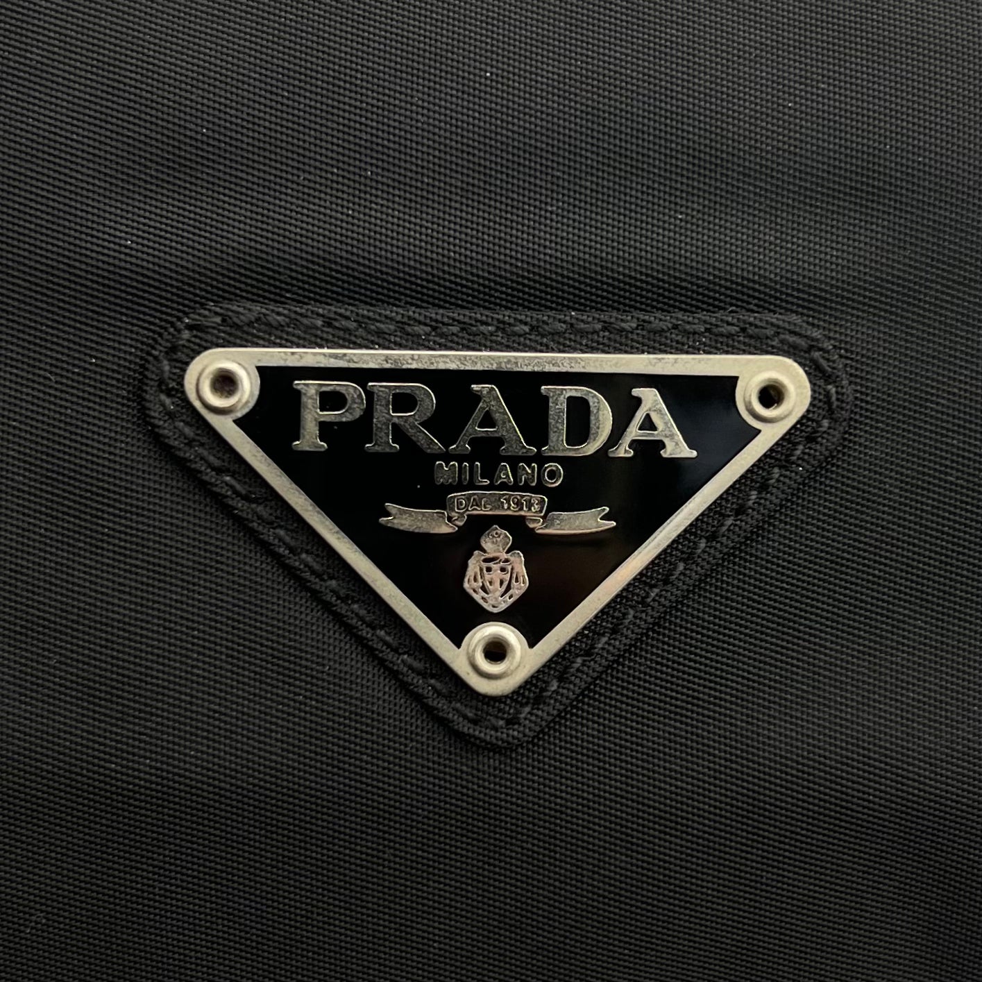 Prada Black Nylon Long Strap Large Open Tote