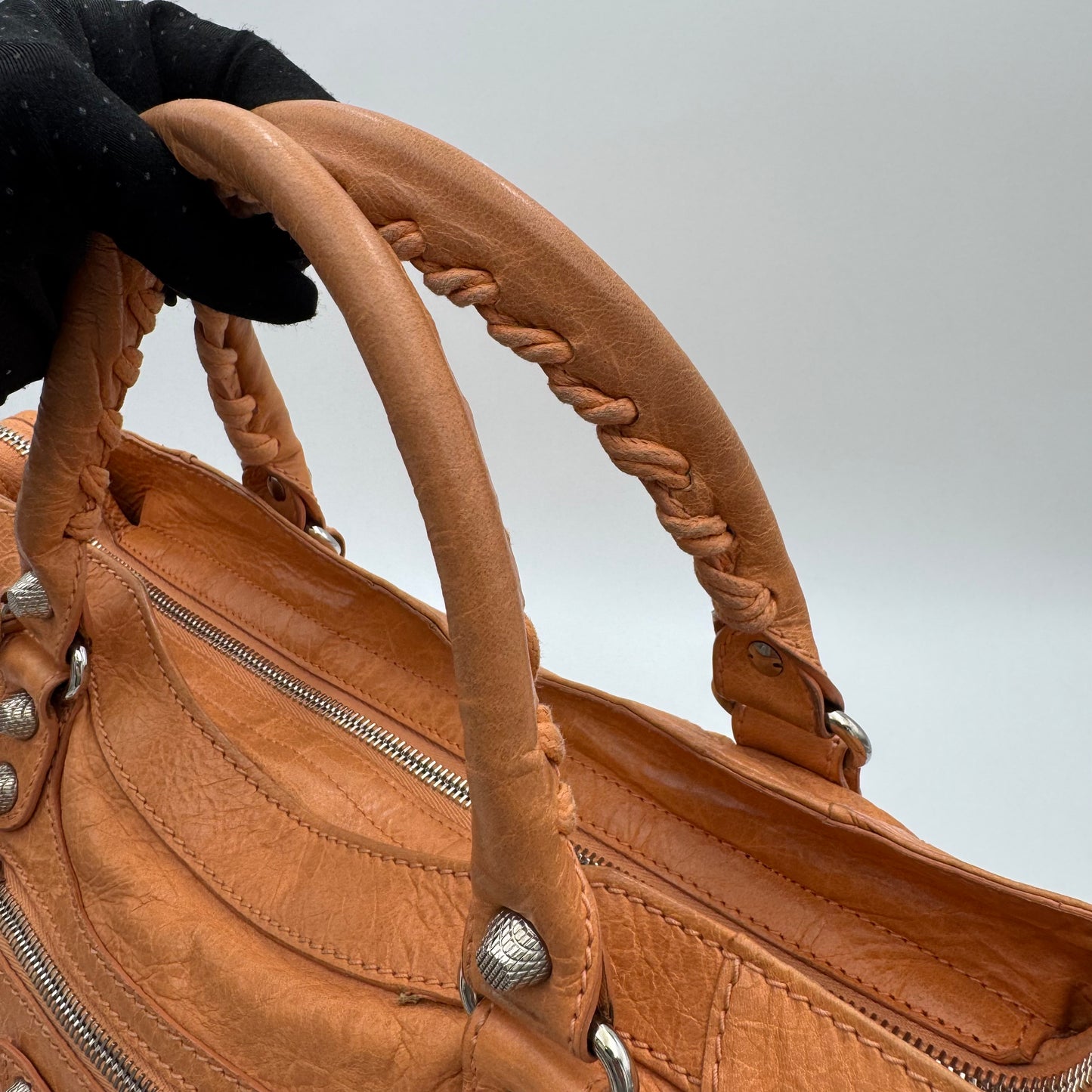 Balenciaga Melon Orange Leather Giant 12 Velo SHW