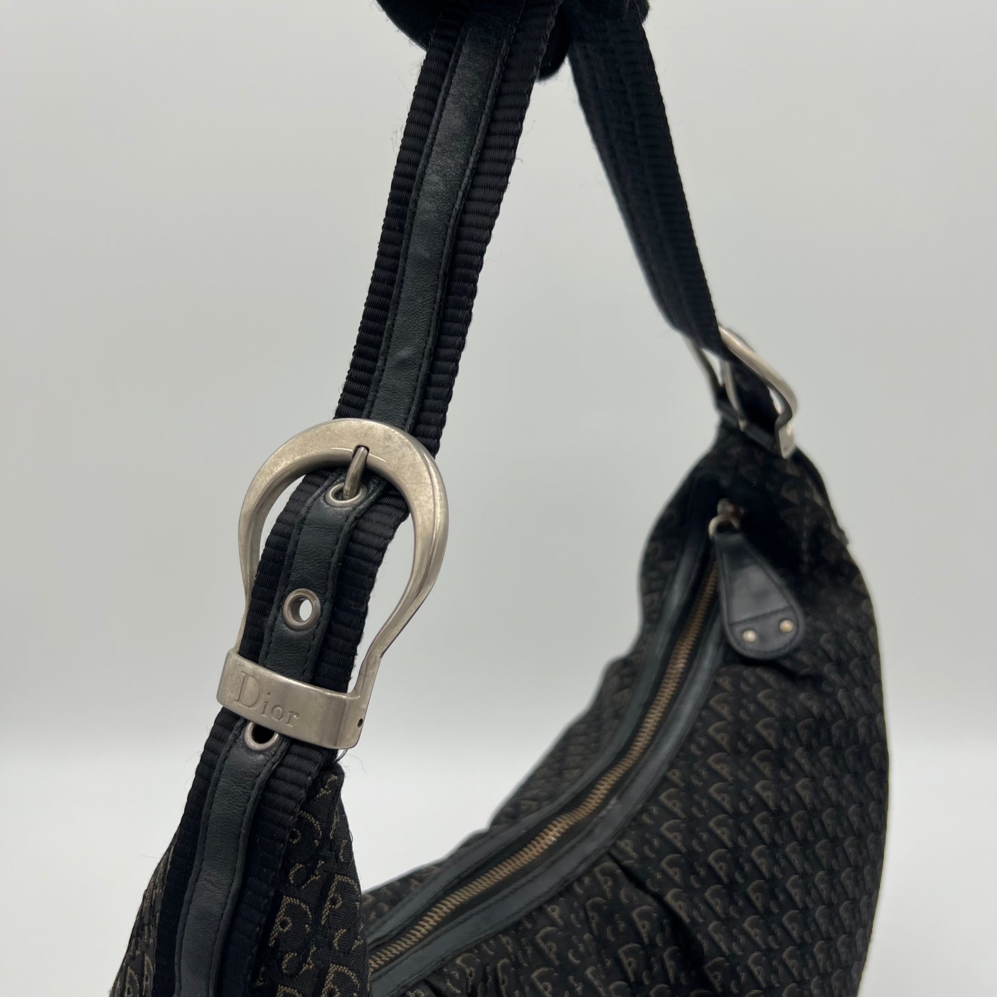 Christian Dior Black Trotter Street Chic Hobo Bag