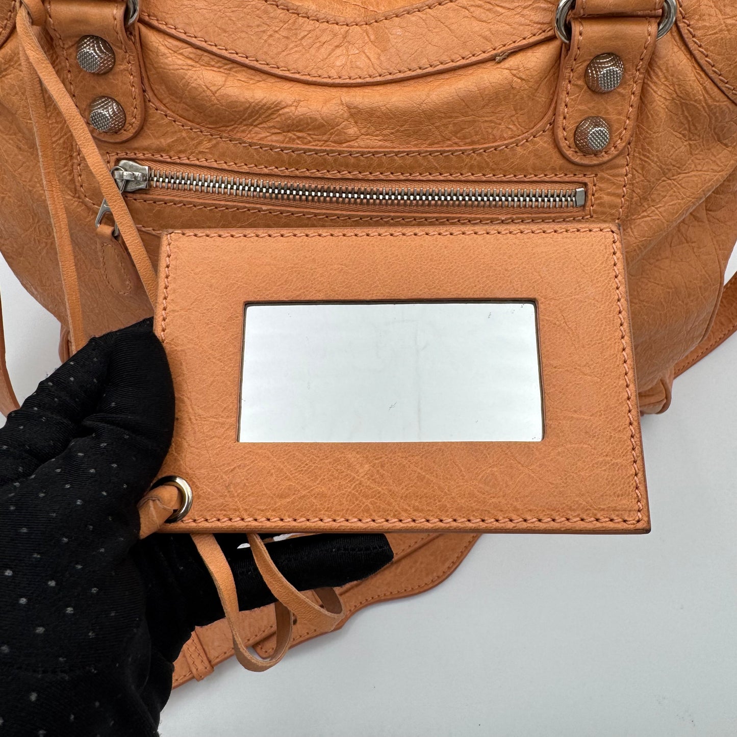 Balenciaga Melon Orange Leather Giant 12 Velo SHW