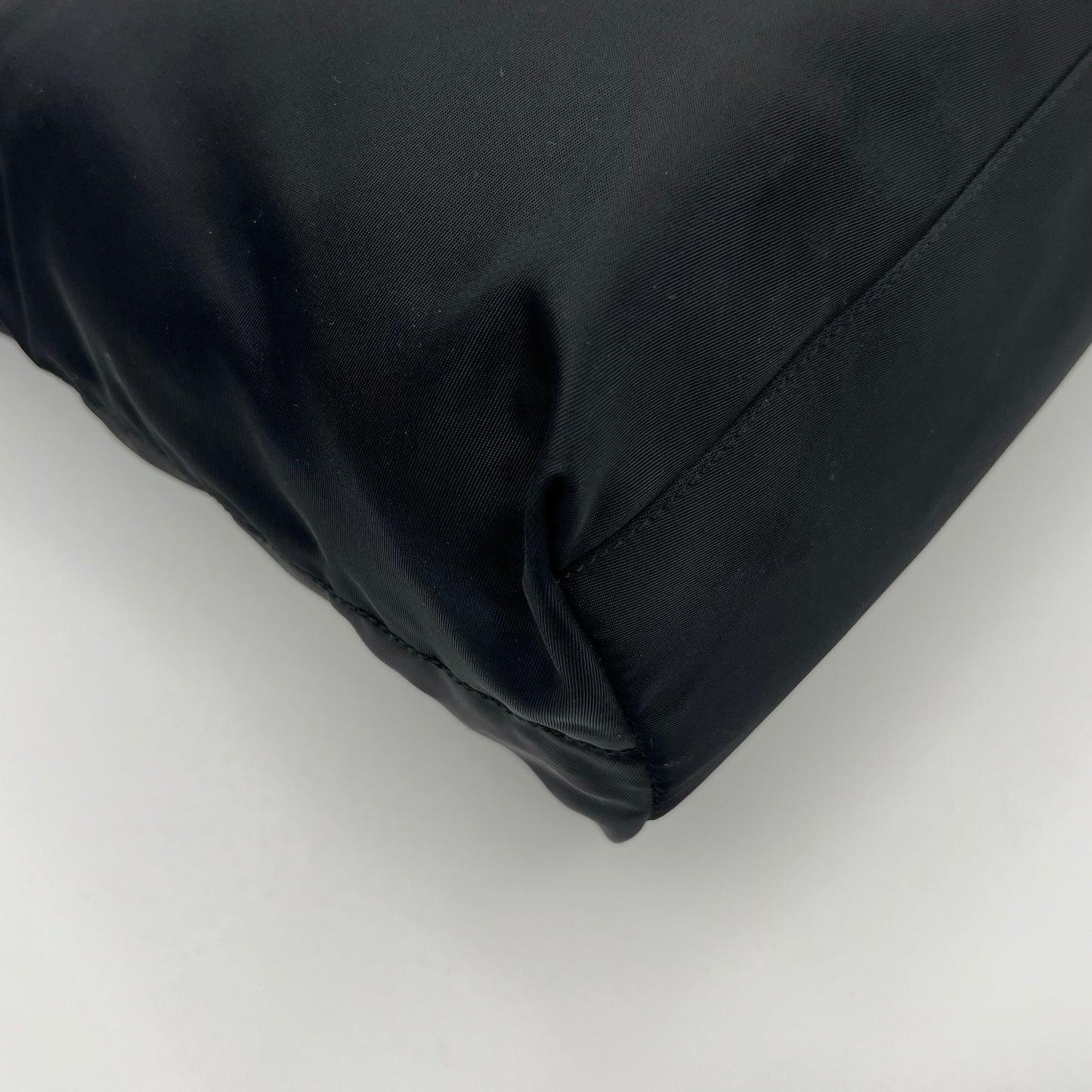 Prada Black Nylon Long Strap Large Open Tote