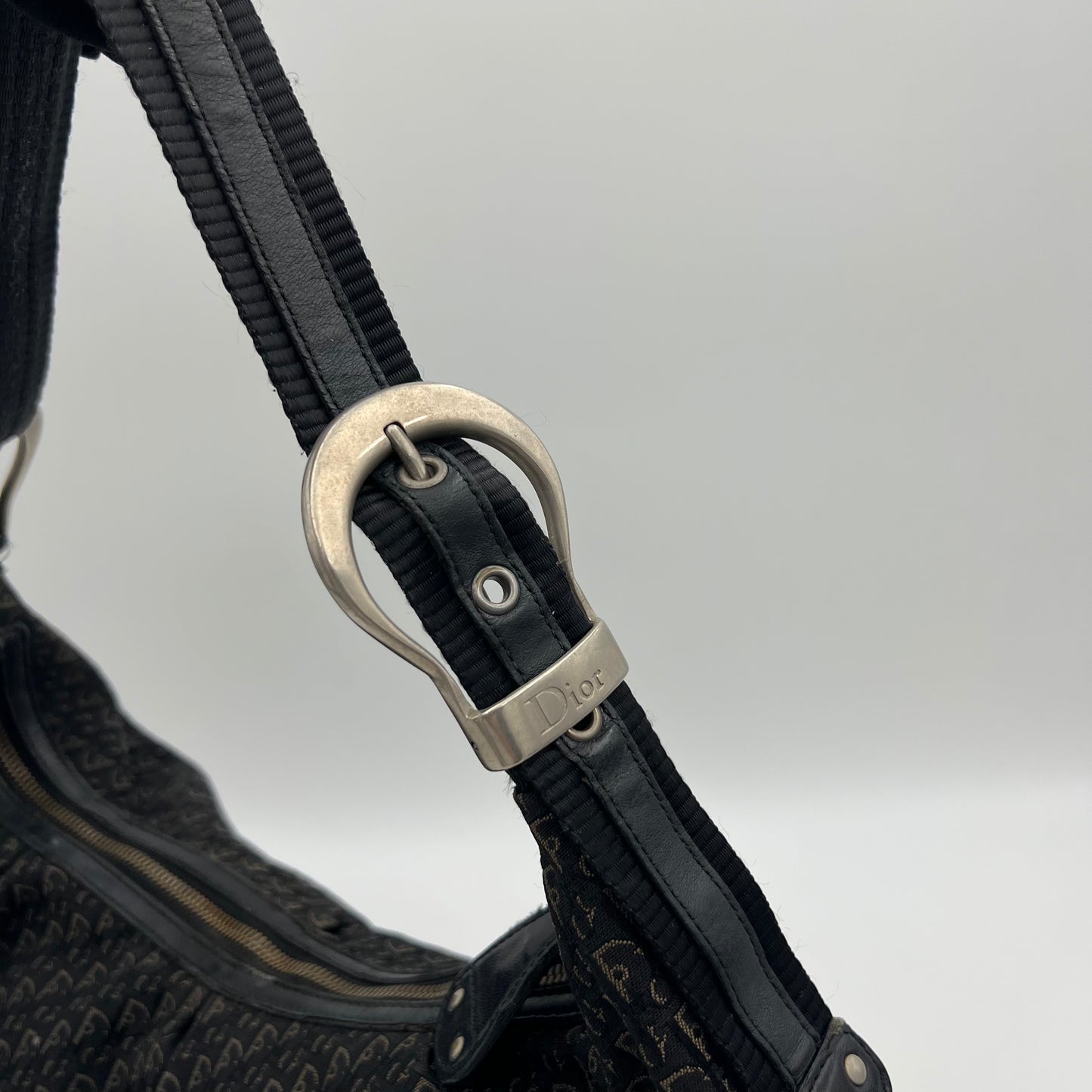 Christian Dior Black Trotter Street Chic Hobo Bag