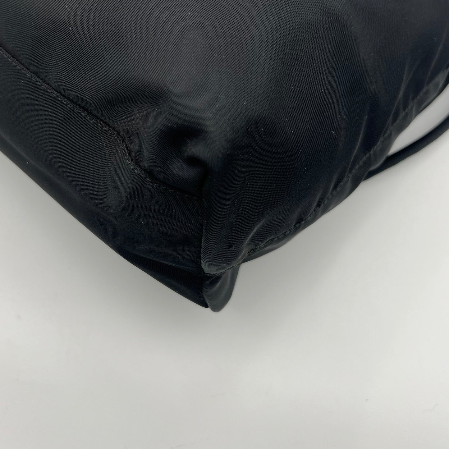 Prada Black Nylon Long Strap Large Open Tote