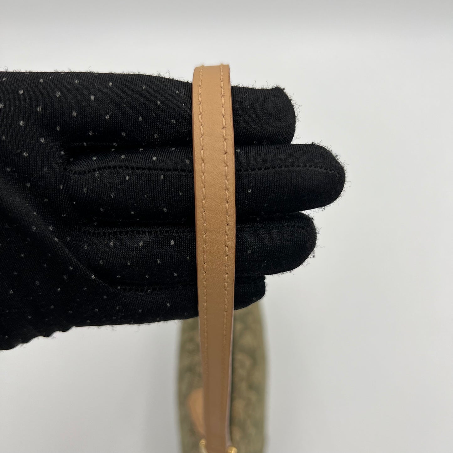 Christian Dior Green Monogram Canvas Mini Saddle Pochette