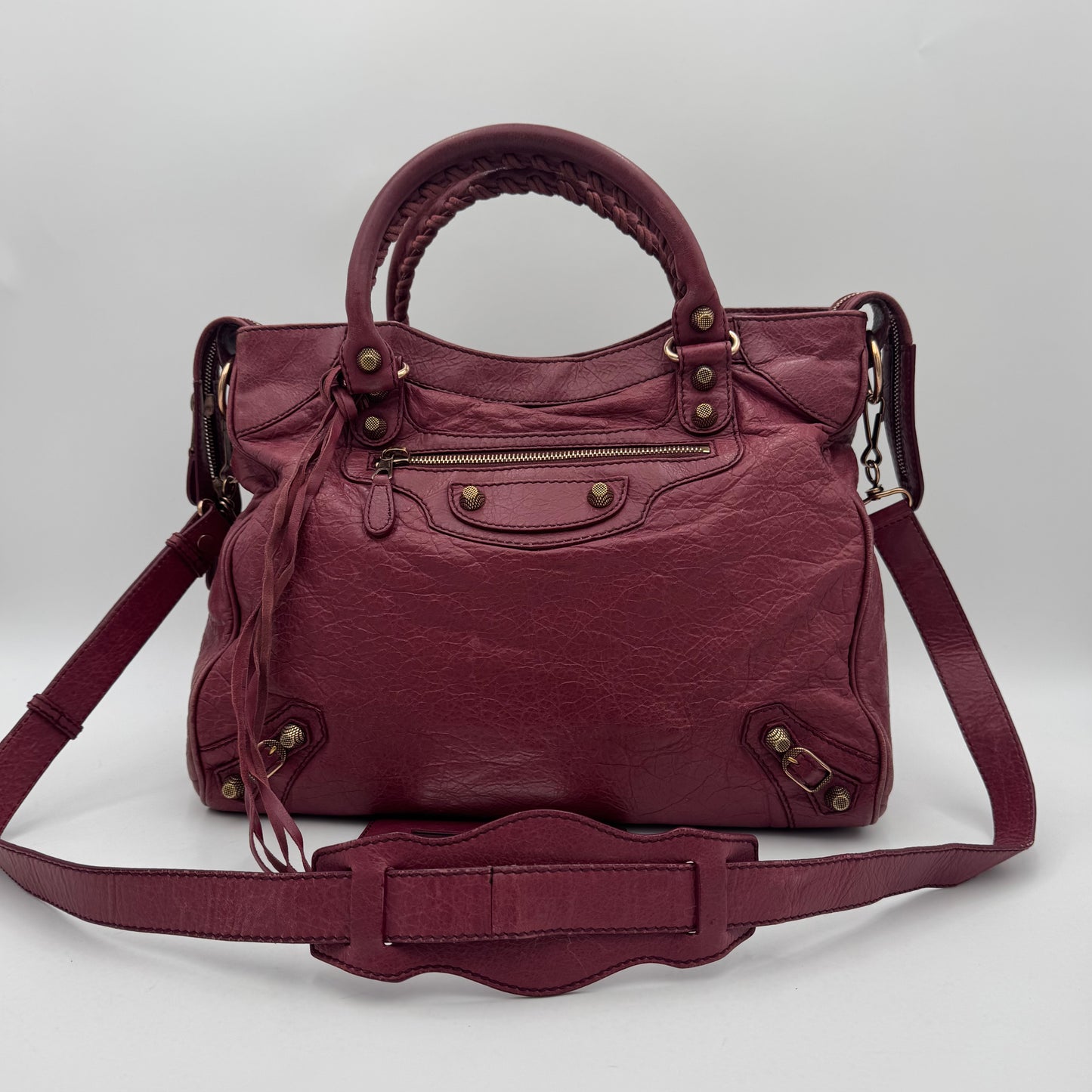 Balenciaga Burgundy Leather Giant 12 Velo RGHW