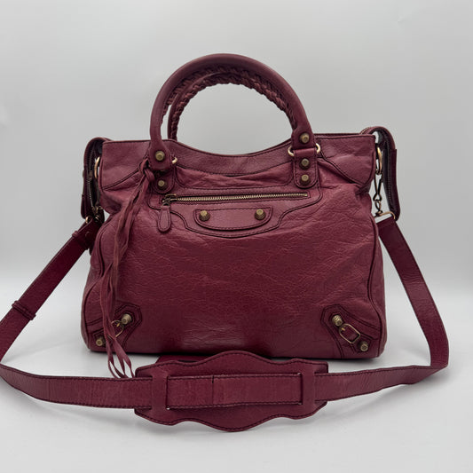Balenciaga Burgundy Leather Giant 12 Velo RGHW