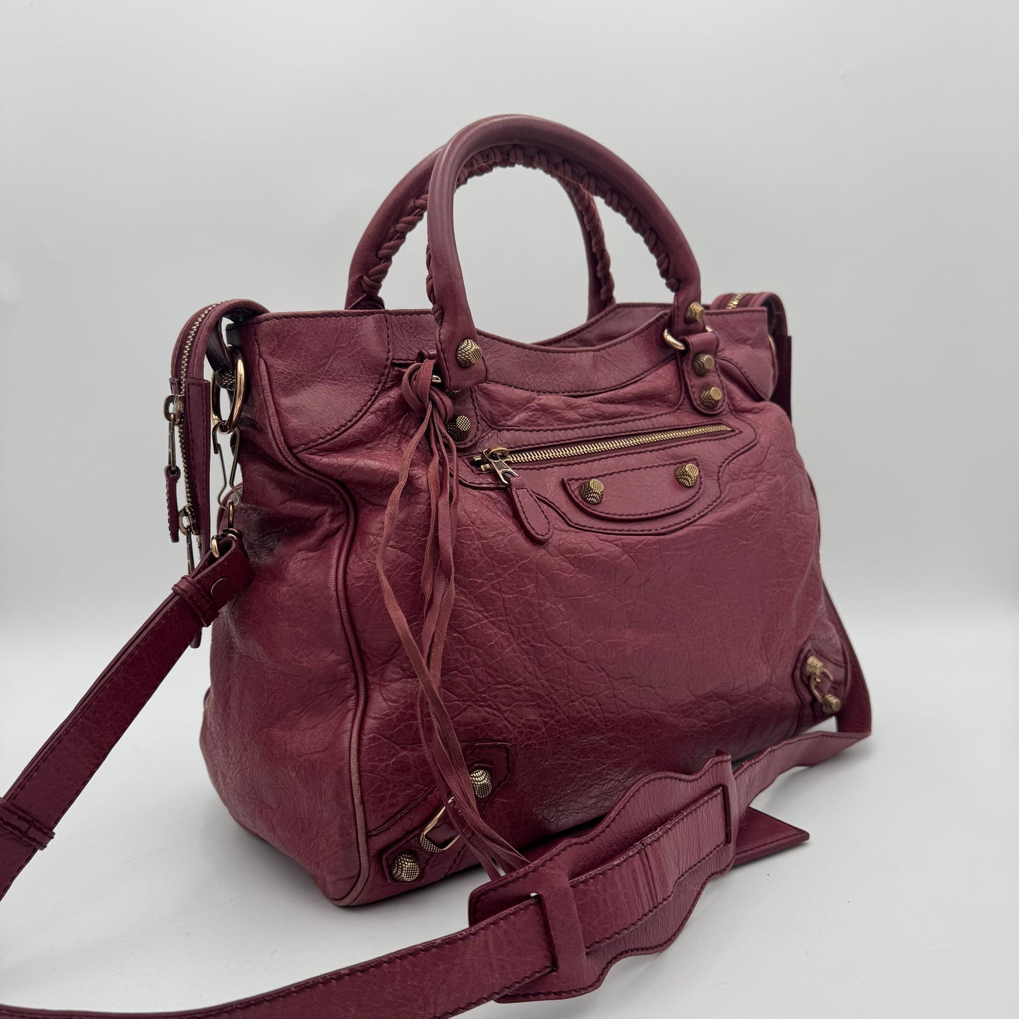 Balenciaga Burgundy Leather Giant 12 Velo RGHW