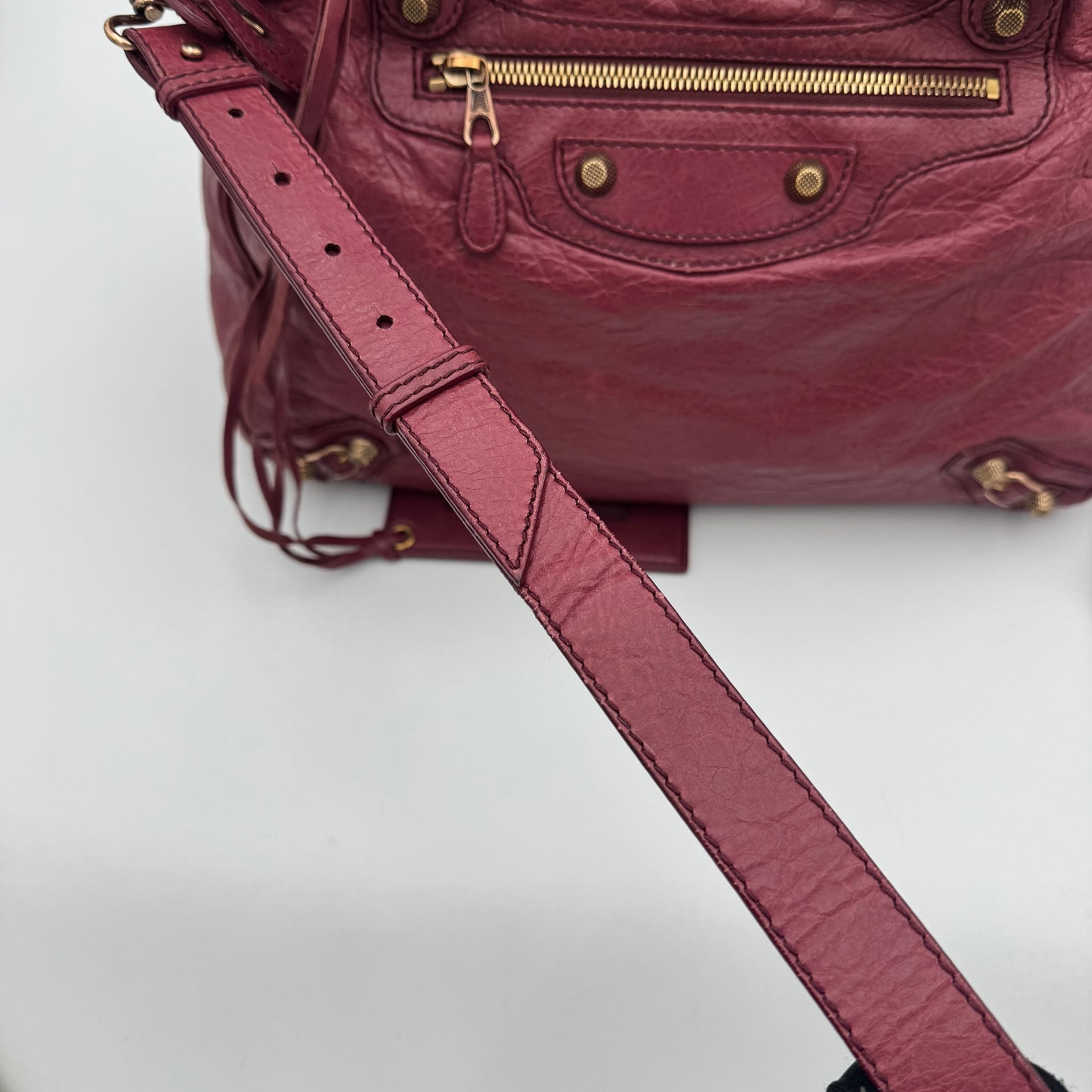 Balenciaga Burgundy Leather Giant 12 Velo RGHW